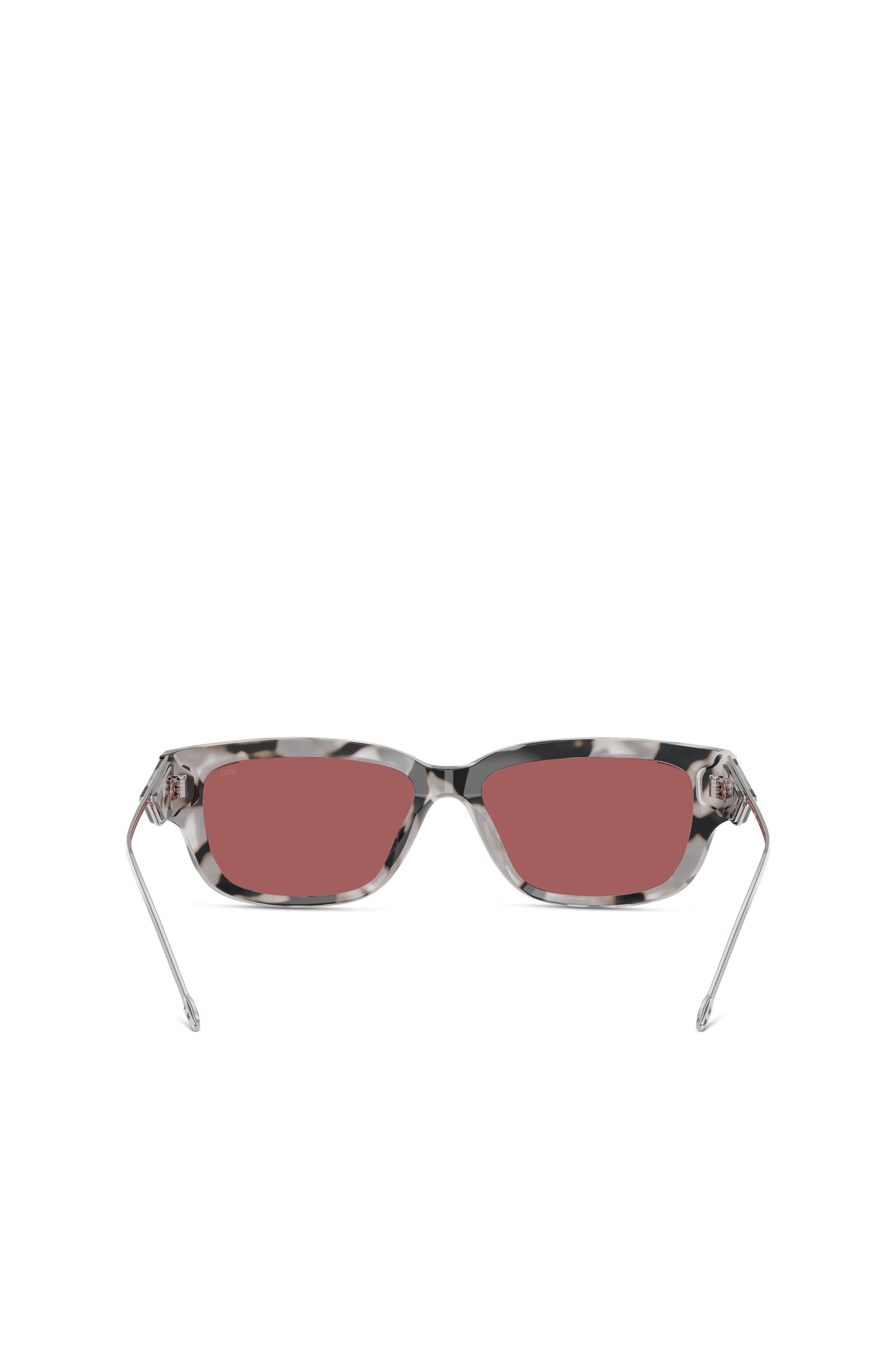 Diesel - 0DL2002 SIZE 56, Unisex Rechteckiges Modell Brille in Rot - 3