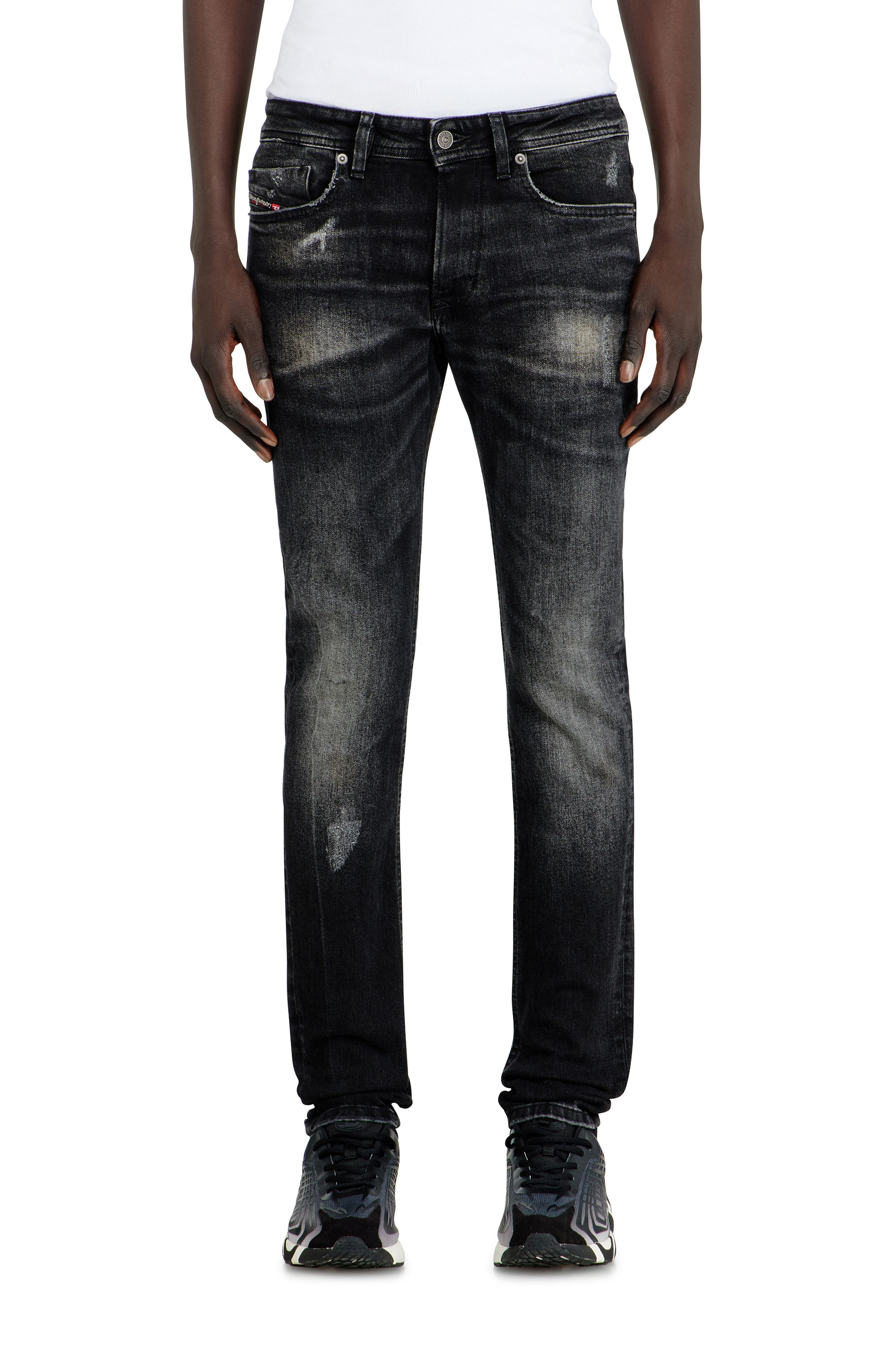 Diesel - Herren Skinny Jeans 1979 Sleenker 0DBDP, Schwarz/Dunkelgrau - 1