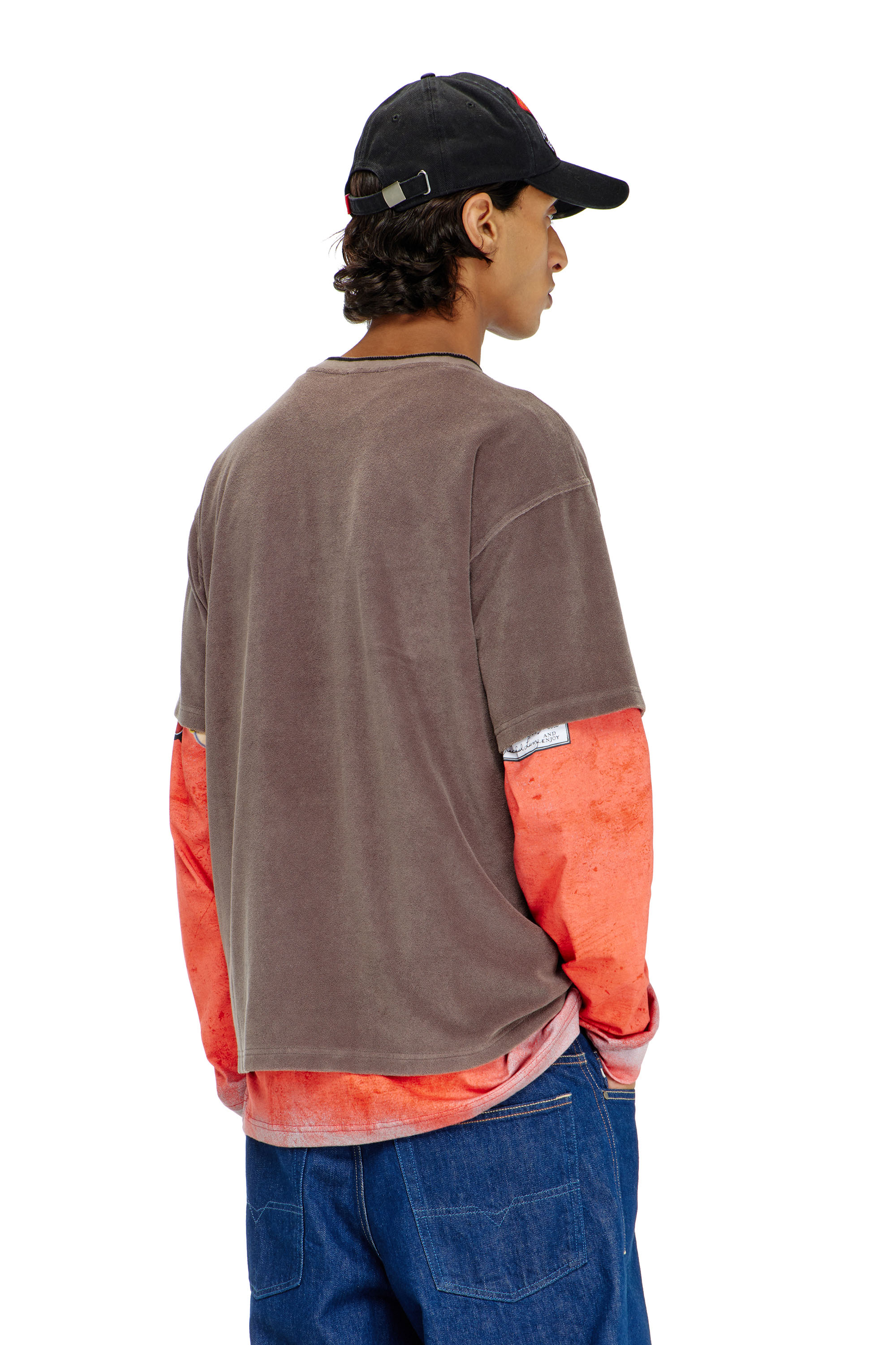 Diesel - T-SPONGY, Herren Chenille-T-Shirt mit shield patch in null - 4