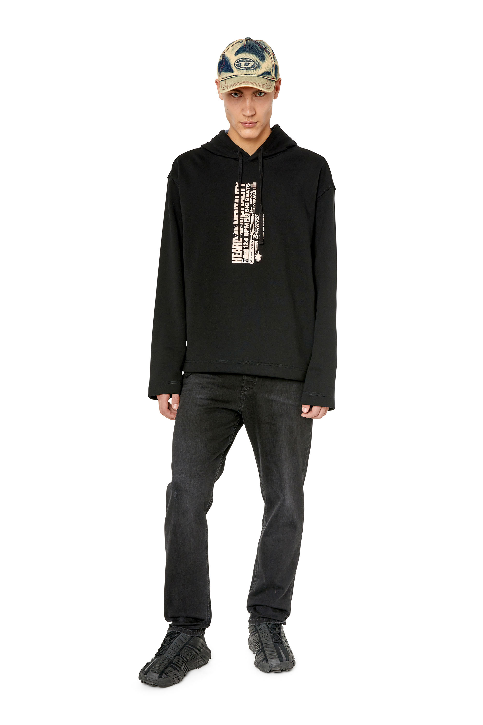 Diesel - 2005 D-Fining 0TFAS Tapered Jeans, Schwarz/Dunkelgrau - Image 5