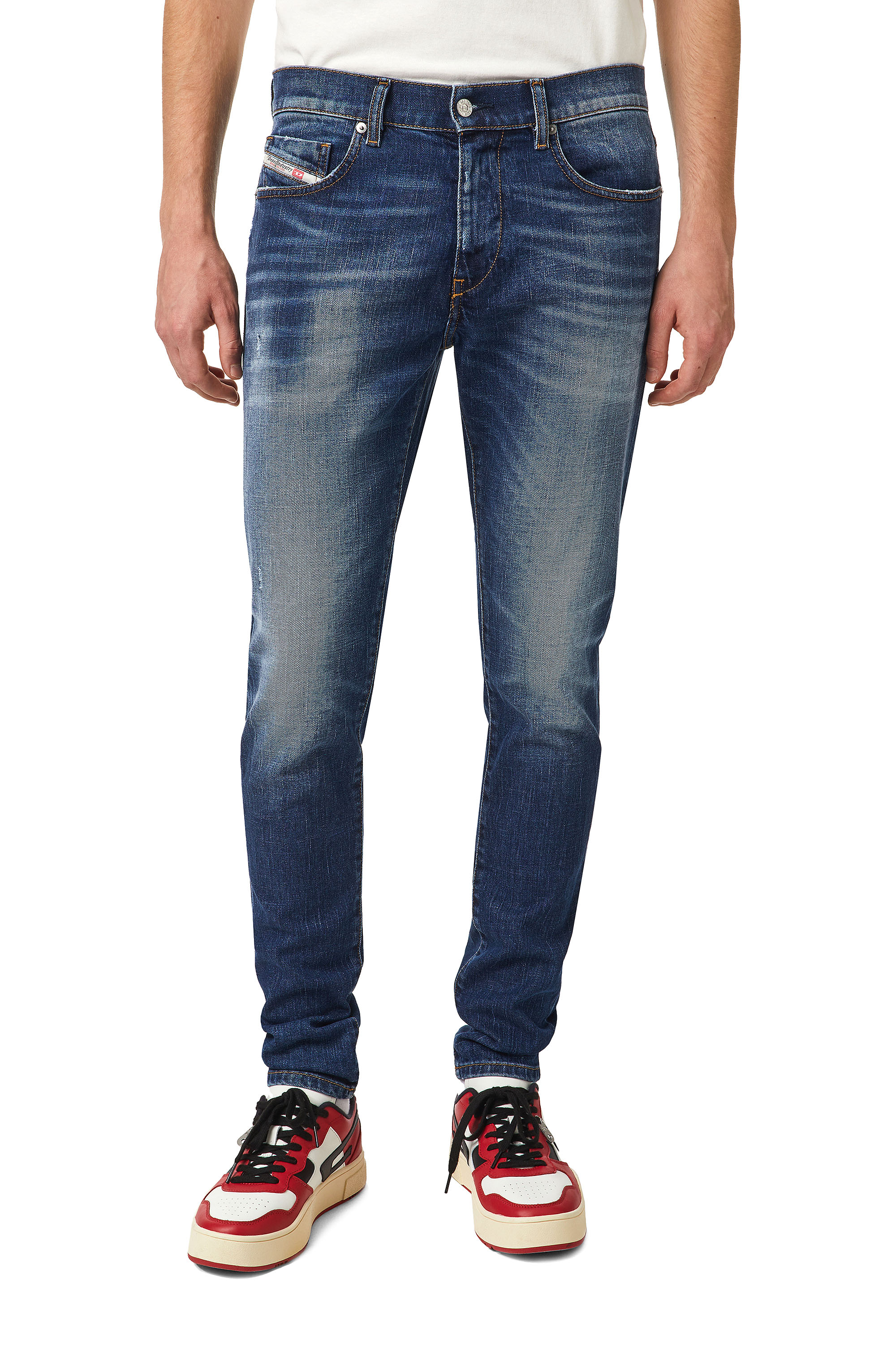 D-Strukt 09A92, Mittelblau - Jeans
