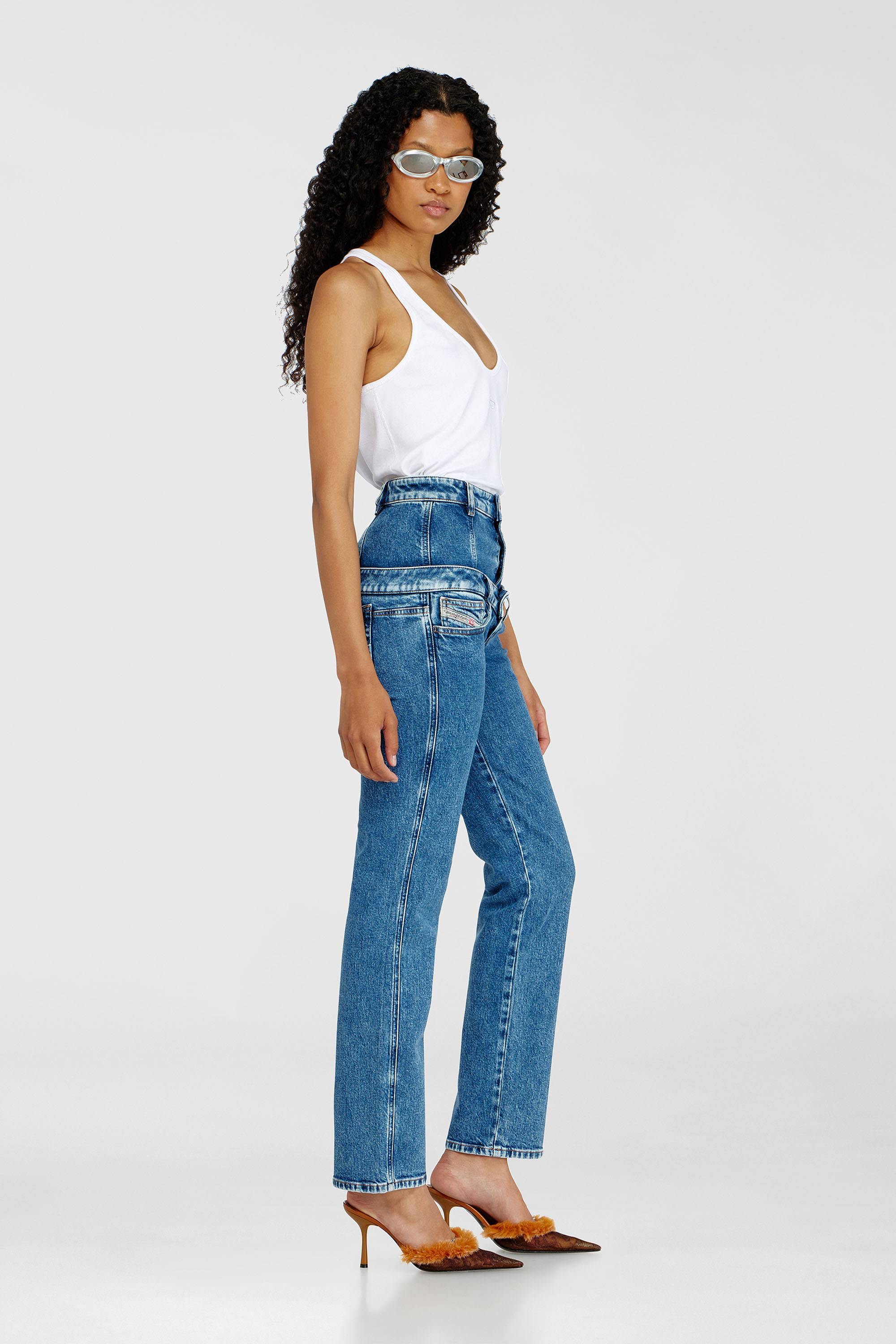 Diesel - Damen Slim Jeans D-Fynora 007EU, Mittelblau - 2
