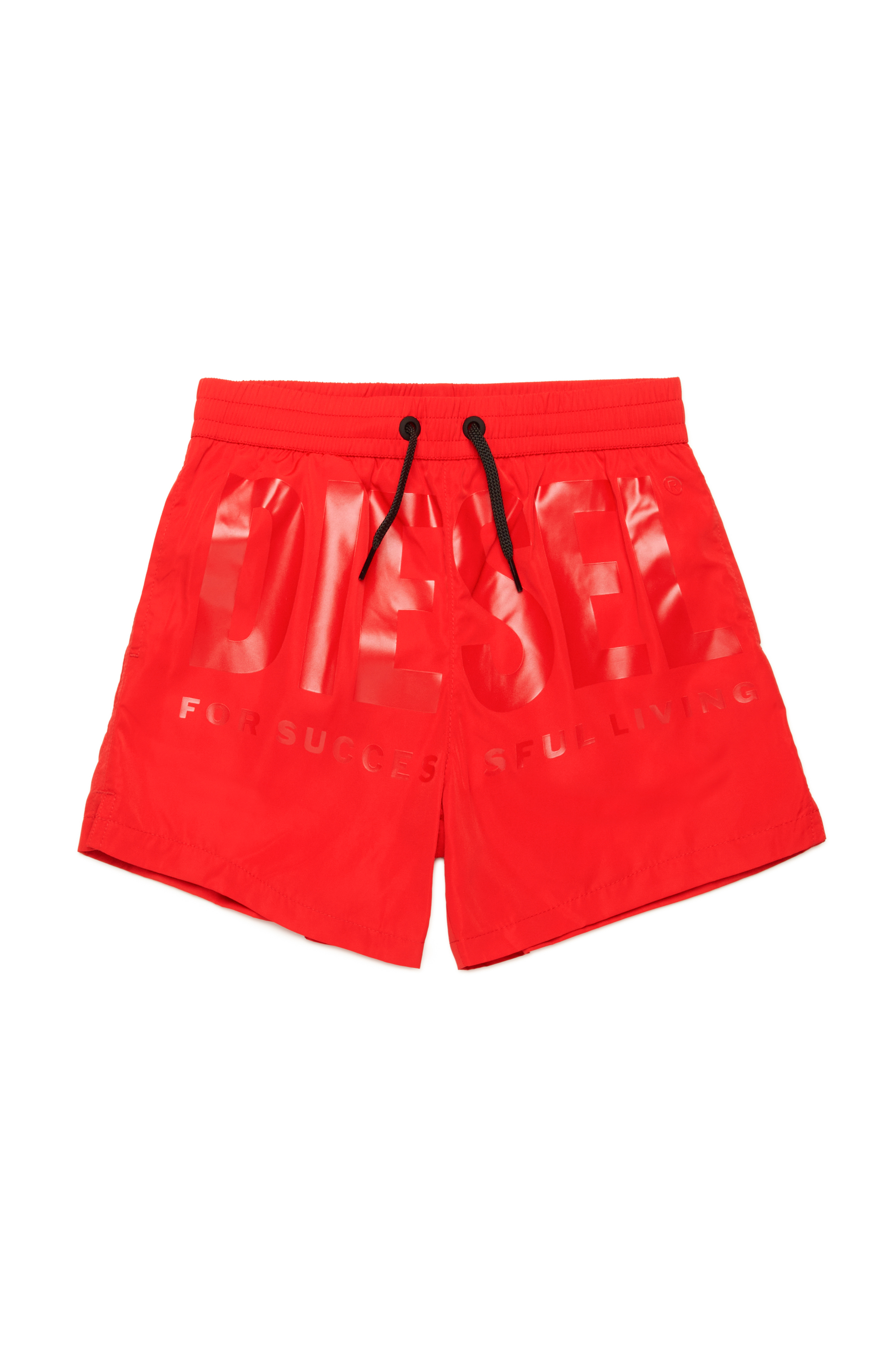 Diesel - MKENM, Herren Badeshorts mit farbgleichem Biscotto-Logo in Rot - 1