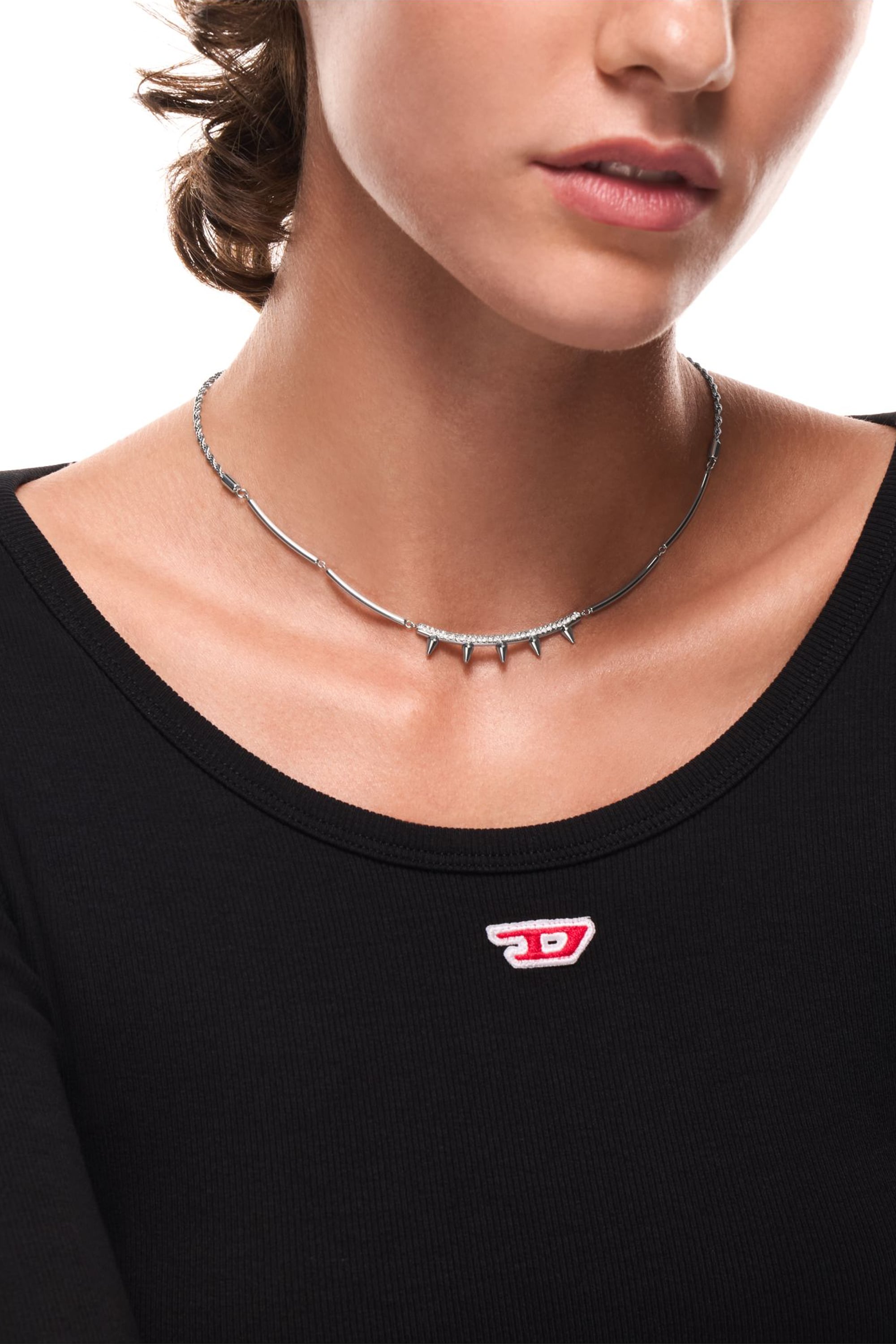 Diesel - DX1724040, Unisex Kettenhalskette aus Edelstahl in Silber - 3