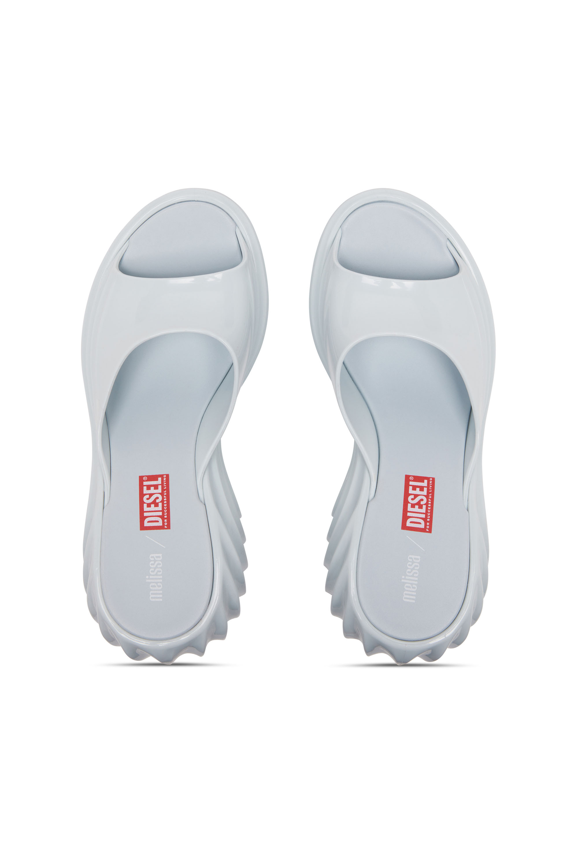 Diesel - MELISSA QUANTUM PLATFORM, Woman's Platform mule in Melflex&reg; in Light Blue - 4