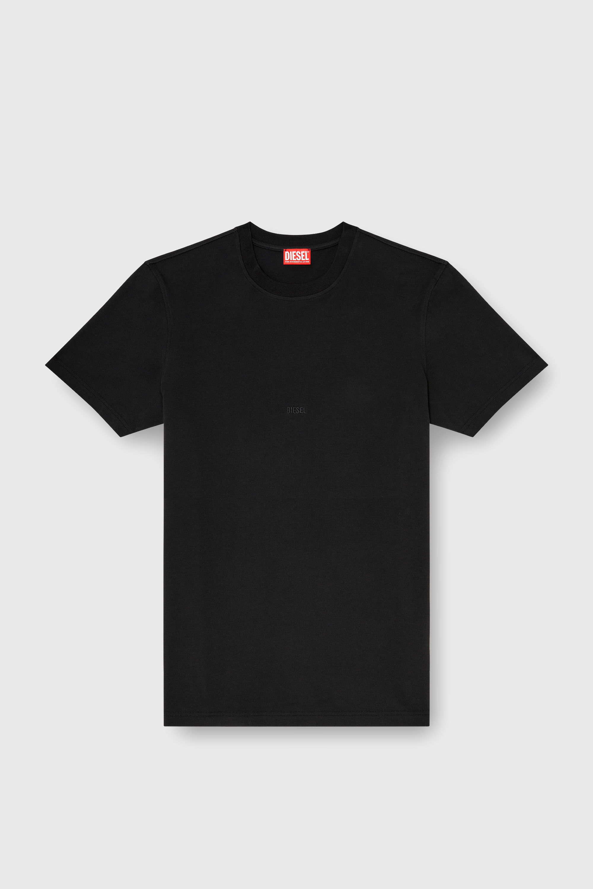 Diesel - T-ADJUST-AA2, Herren T-Shirt aus Baumwoll-Interlock mit Logo-Stickerei in Schwarz - 2