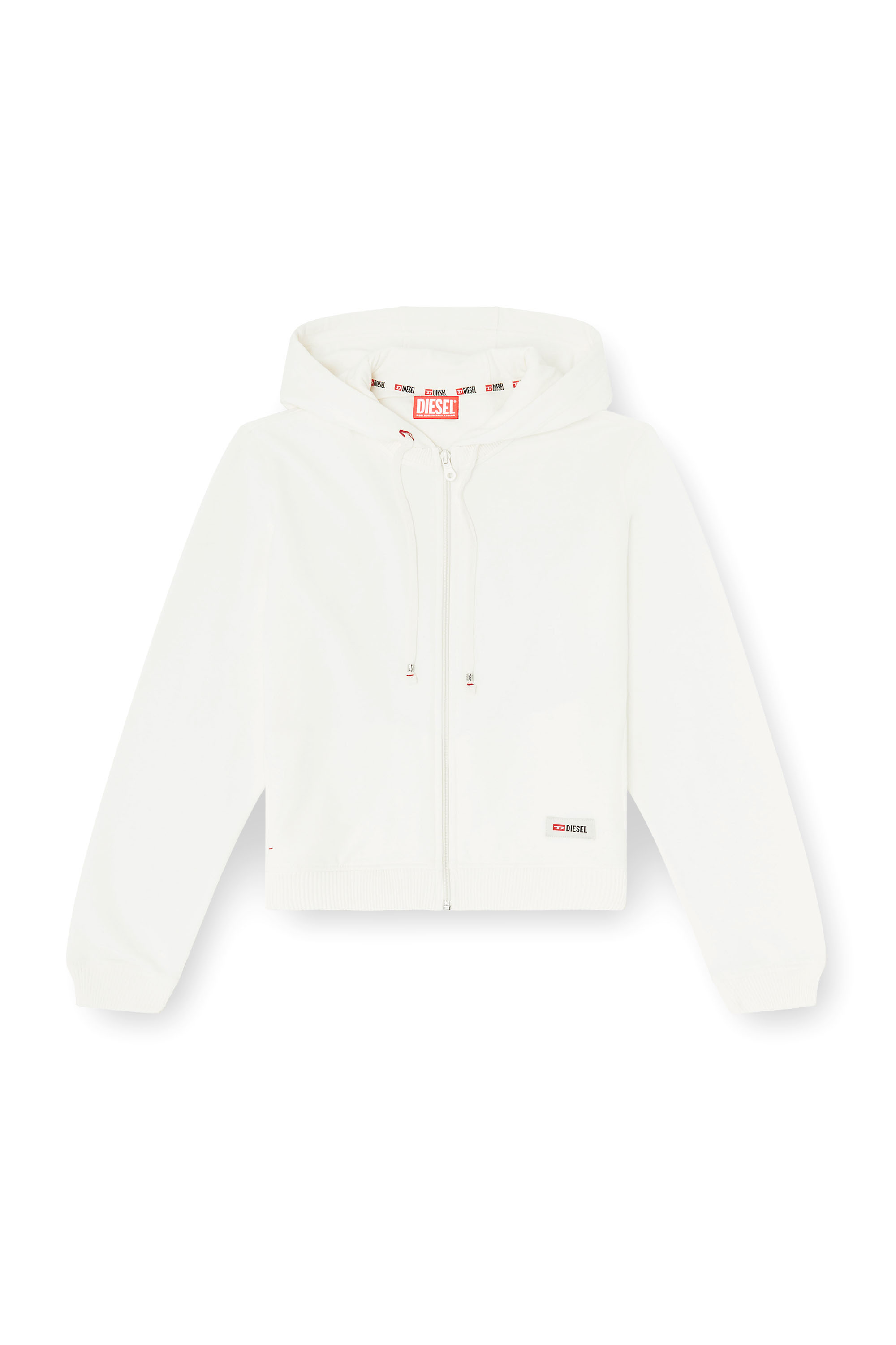 Diesel - HARRIET-D-CORE, Damen Kapuzenpullover aus aufgerauter Baumwollmischung in Wei&szlig; - 2