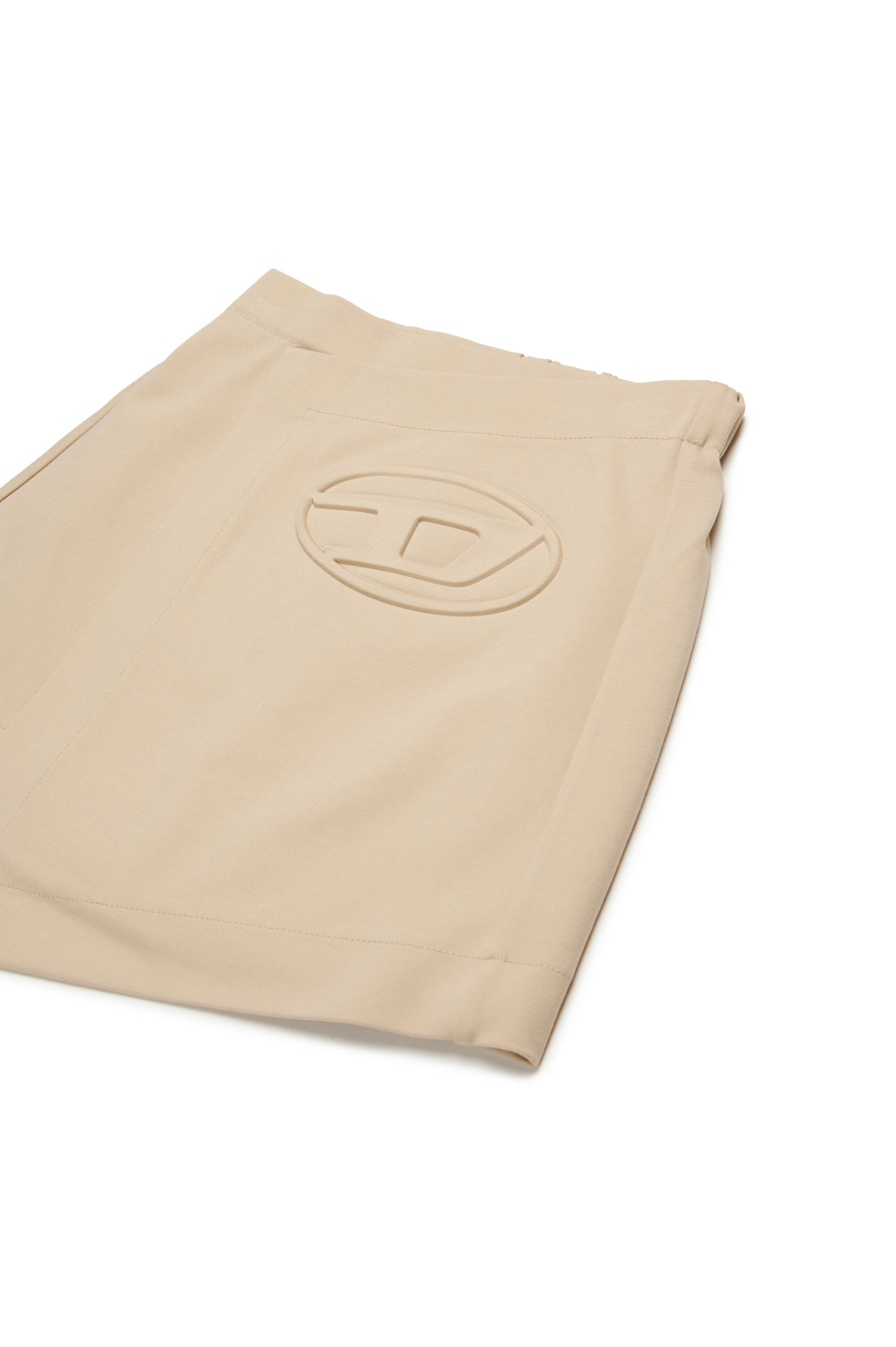 Diesel - GILSY, Woman's Mini wrap skirt with embossed Oval D logo in Light Brown - 3