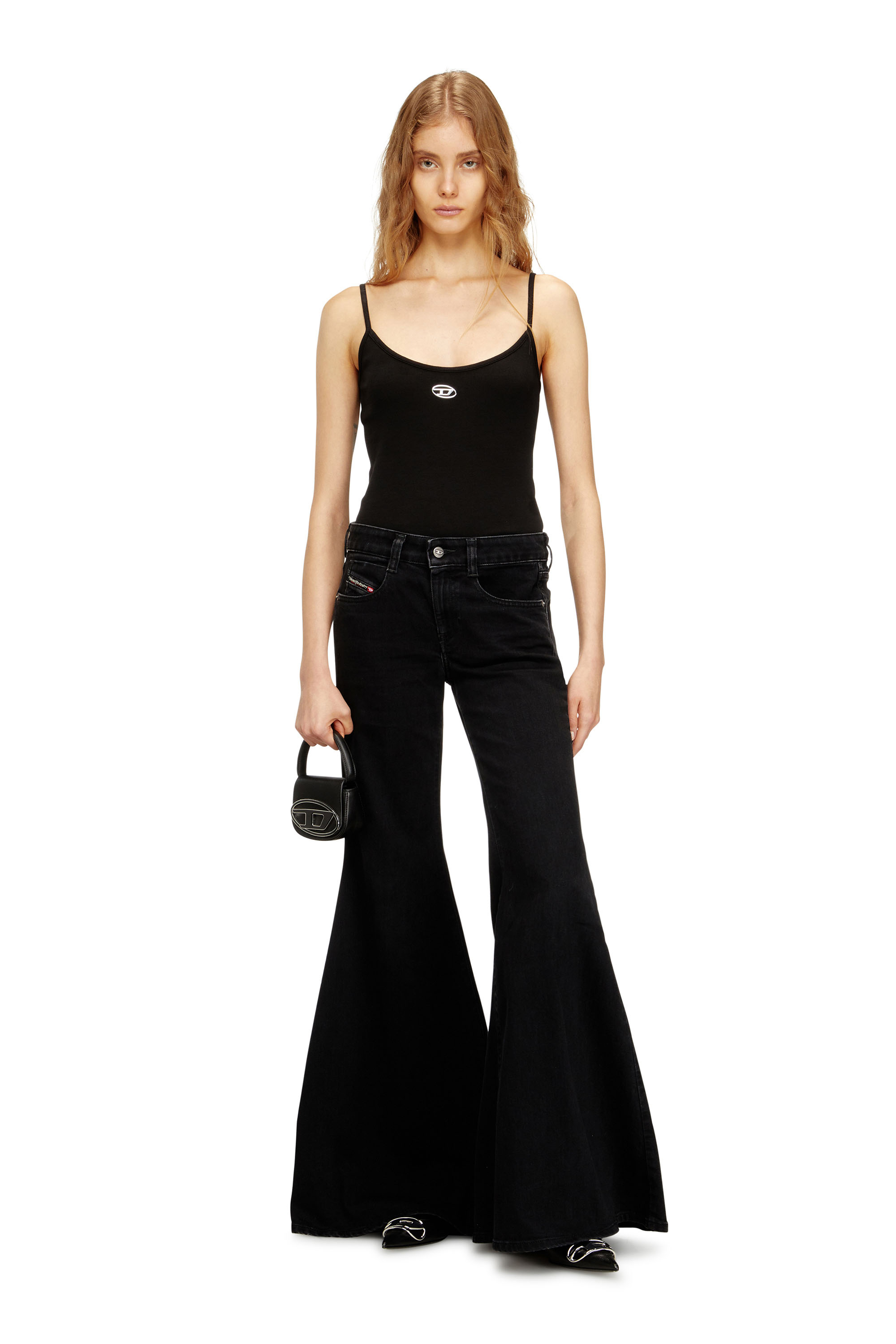 Diesel - 1DR XS, Damen 1DR XS-Ikonische Minitasche mit D logo-Plakette in Schwarz - 3