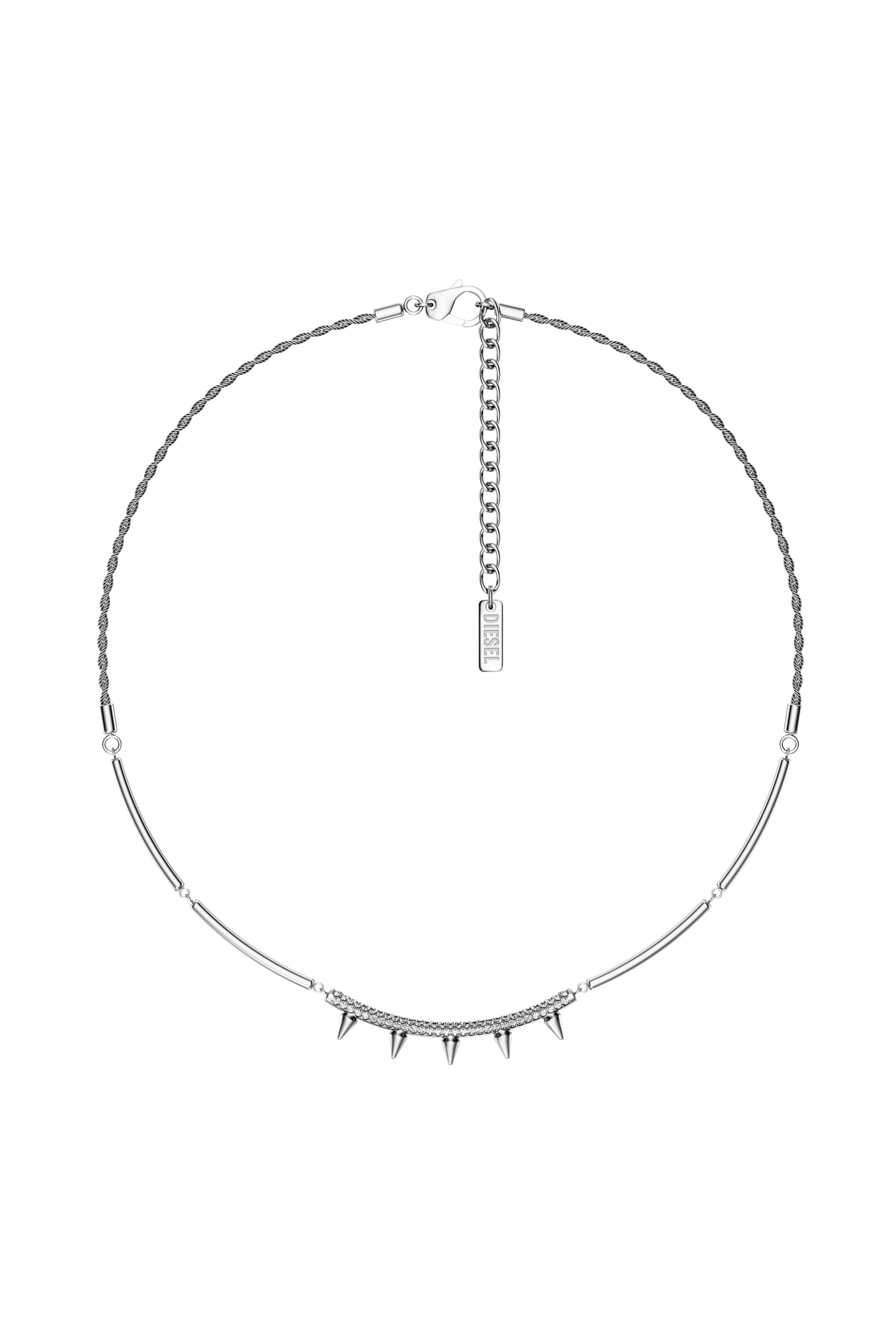 Diesel - DX1724040, Unisex Kettenhalskette aus Edelstahl in Silber - 1