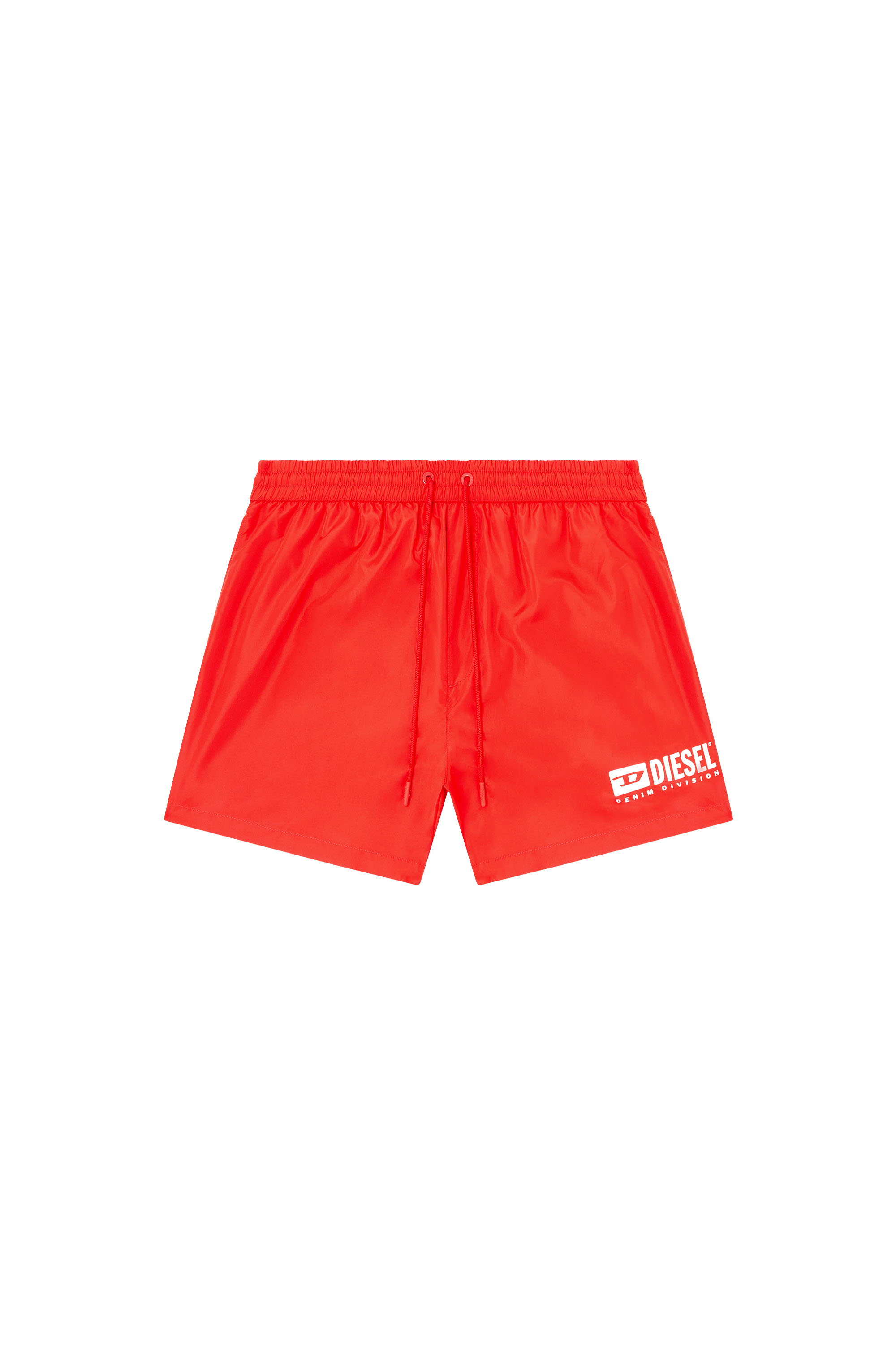 Diesel - KEN-37-D-BOX, Herren Mittellange Badeshorts mit Logo-Print in Rot - 4