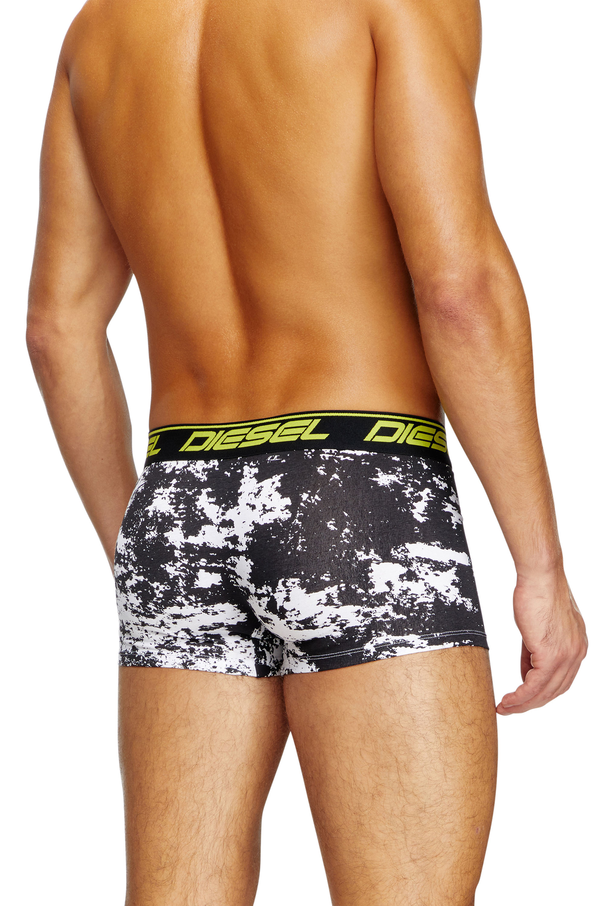 Diesel - UMBX-DAMIENTHREEPACK, Herren Retropants mit diffusem Print im Dreierpack in Schwarz/Gelb - 3