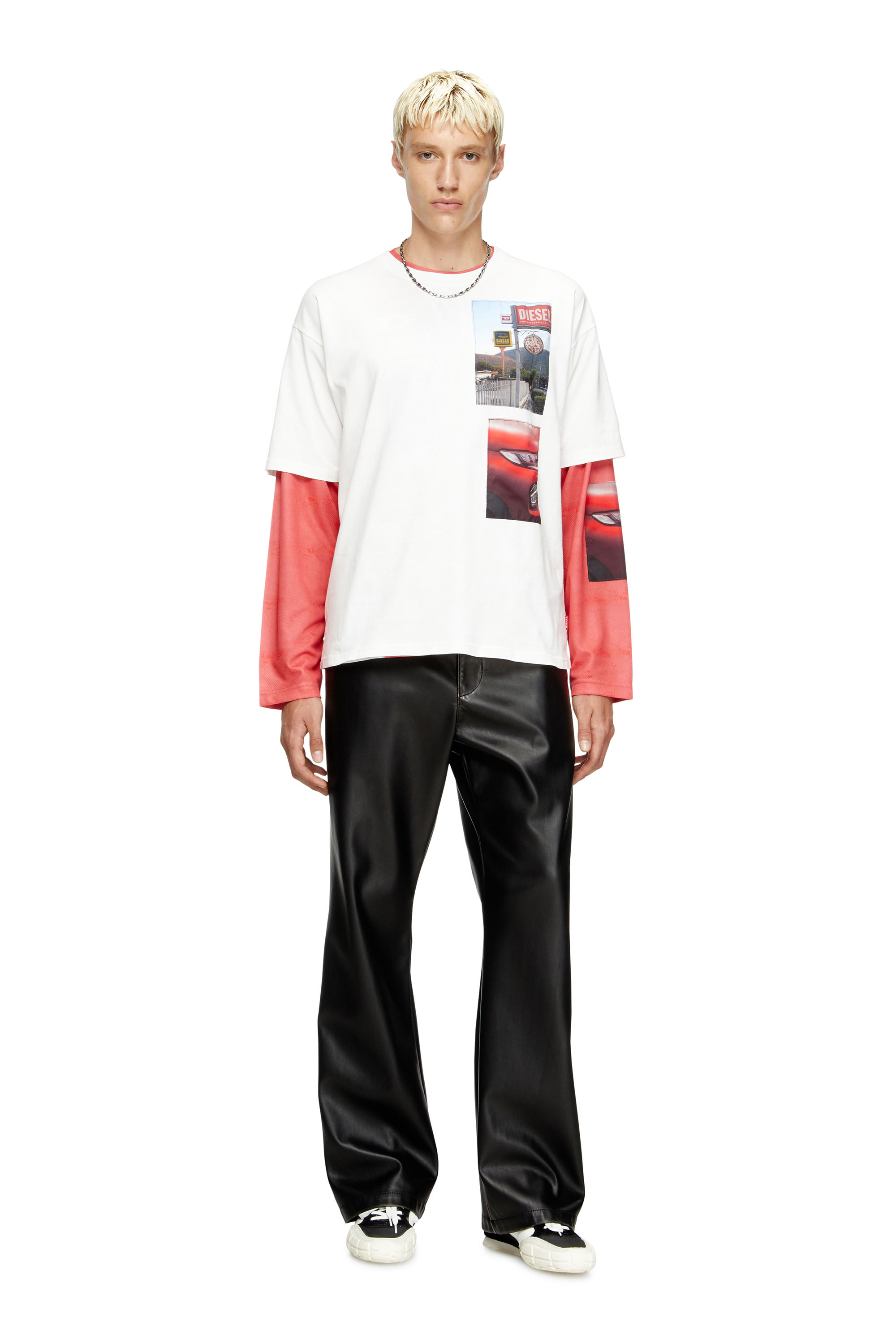 Diesel - T-BOXT-T3, Herren T-Shirt mit Logo-Foto-Patches in Weiß - 1