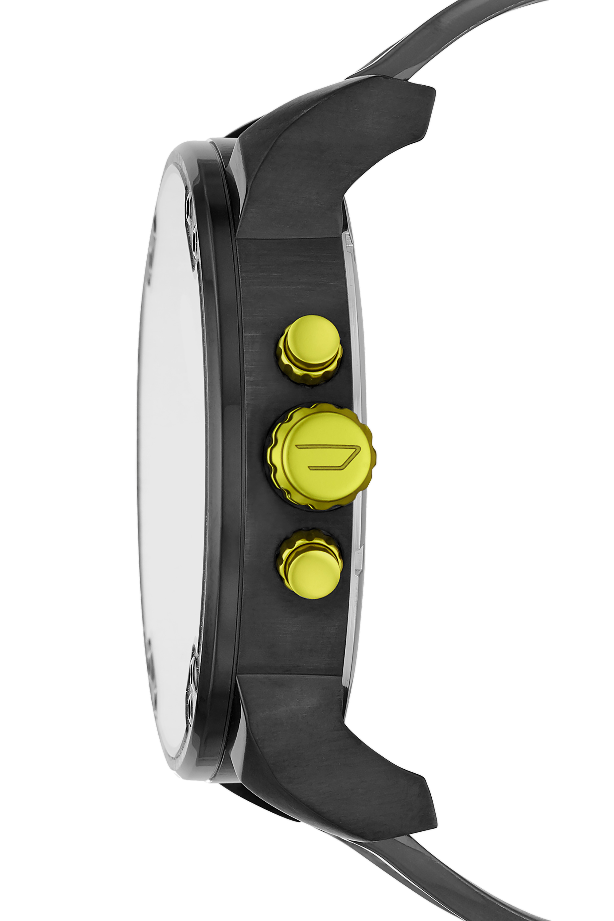 Diesel - DZ7422, Herren Mr. Daddy 2.0 Armbanduhr mit Chronograph-Anzeige und zweifarbigem Polyurethan-Armband in Schwarz - 2