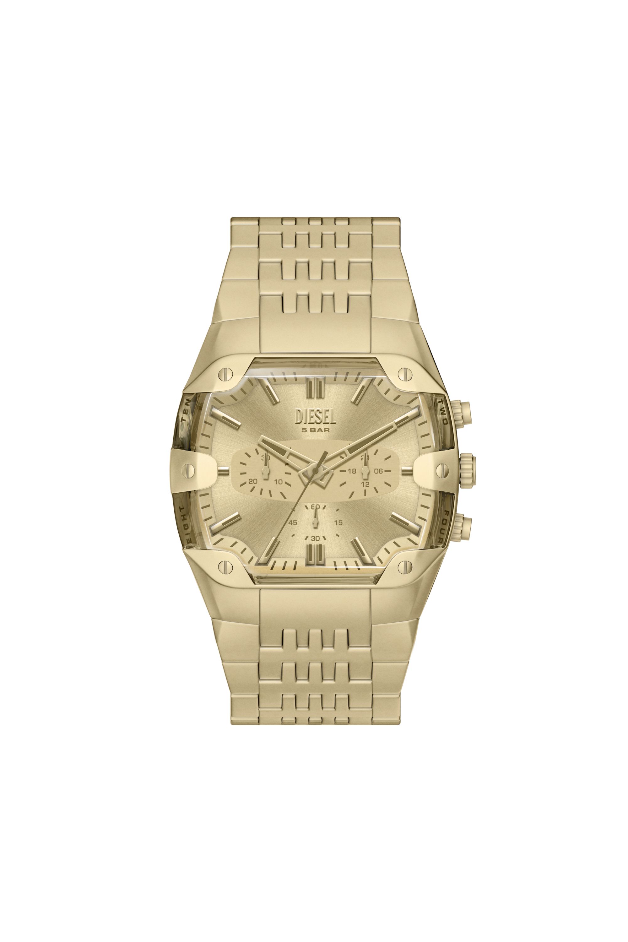Diesel - DZ4718 WATCH, Herren Spiked Cushion Uhr aus Edelstahl in Goldton in Gold - 1
