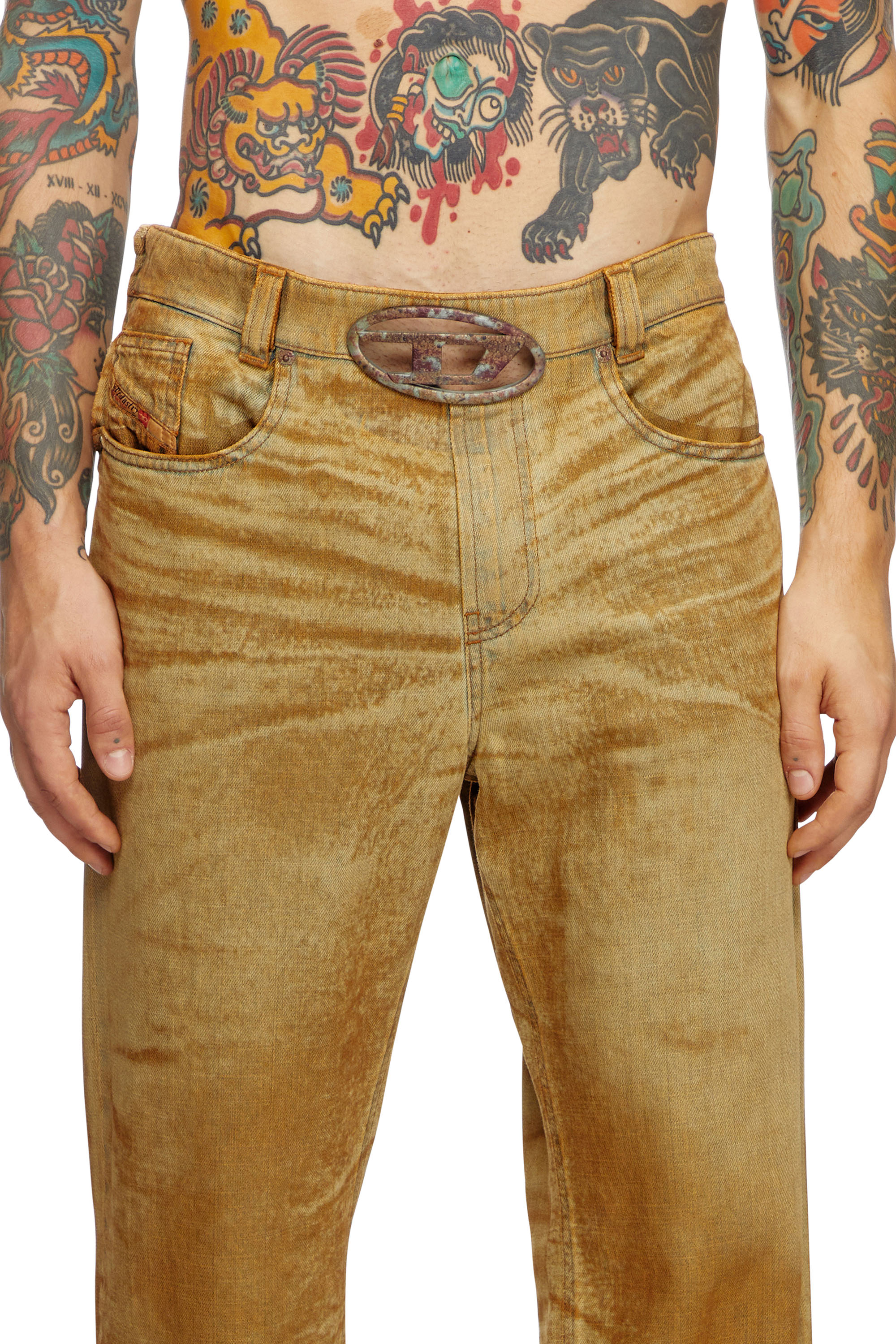 Diesel - Herren Straight Jeans 2010 D-Macs 0AJET, Hellbraun - Image 4