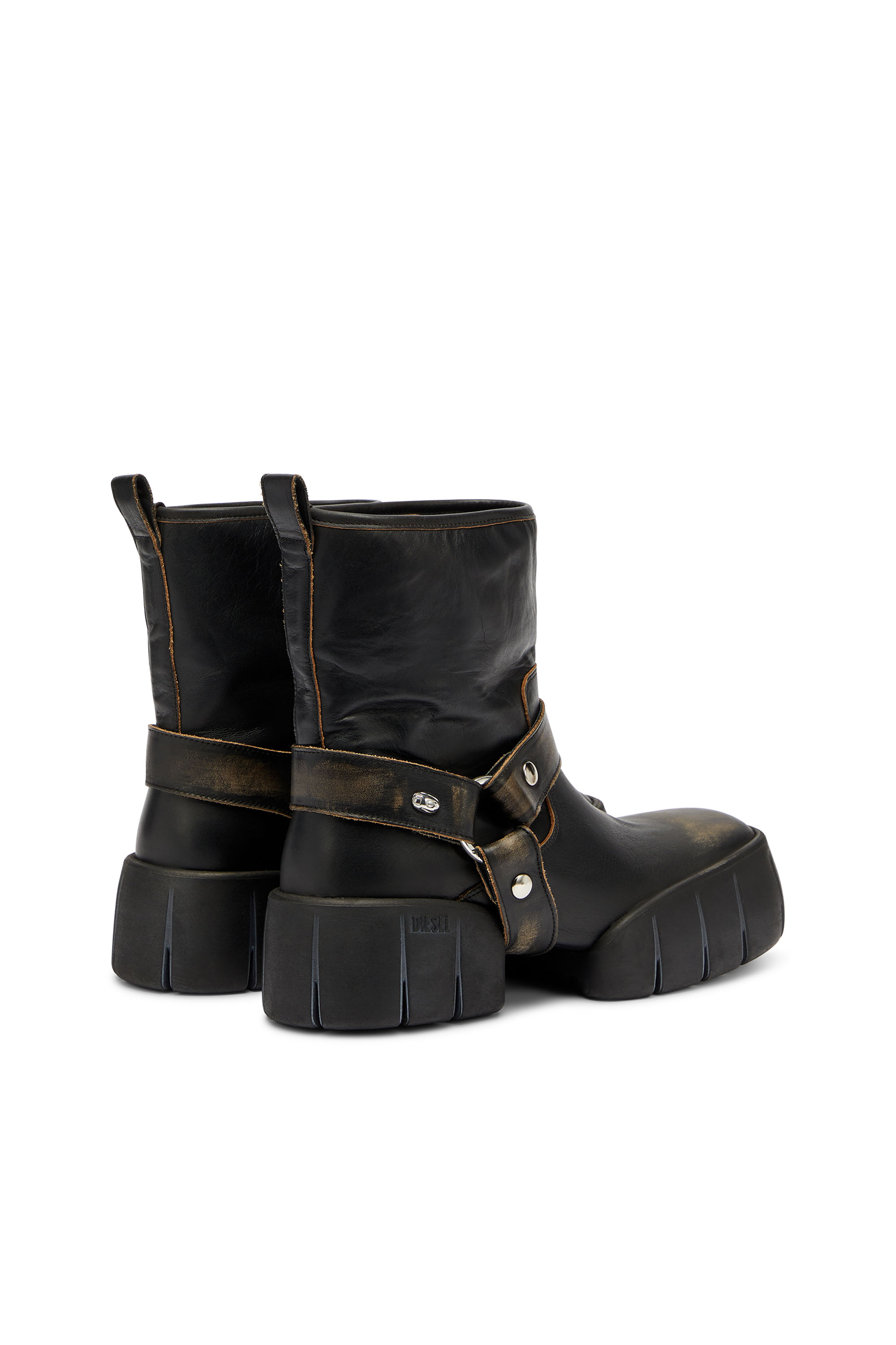 Diesel - D-TEX TU, Herren D-Tex - Biker-Boots aus distressed Leder in null - 3