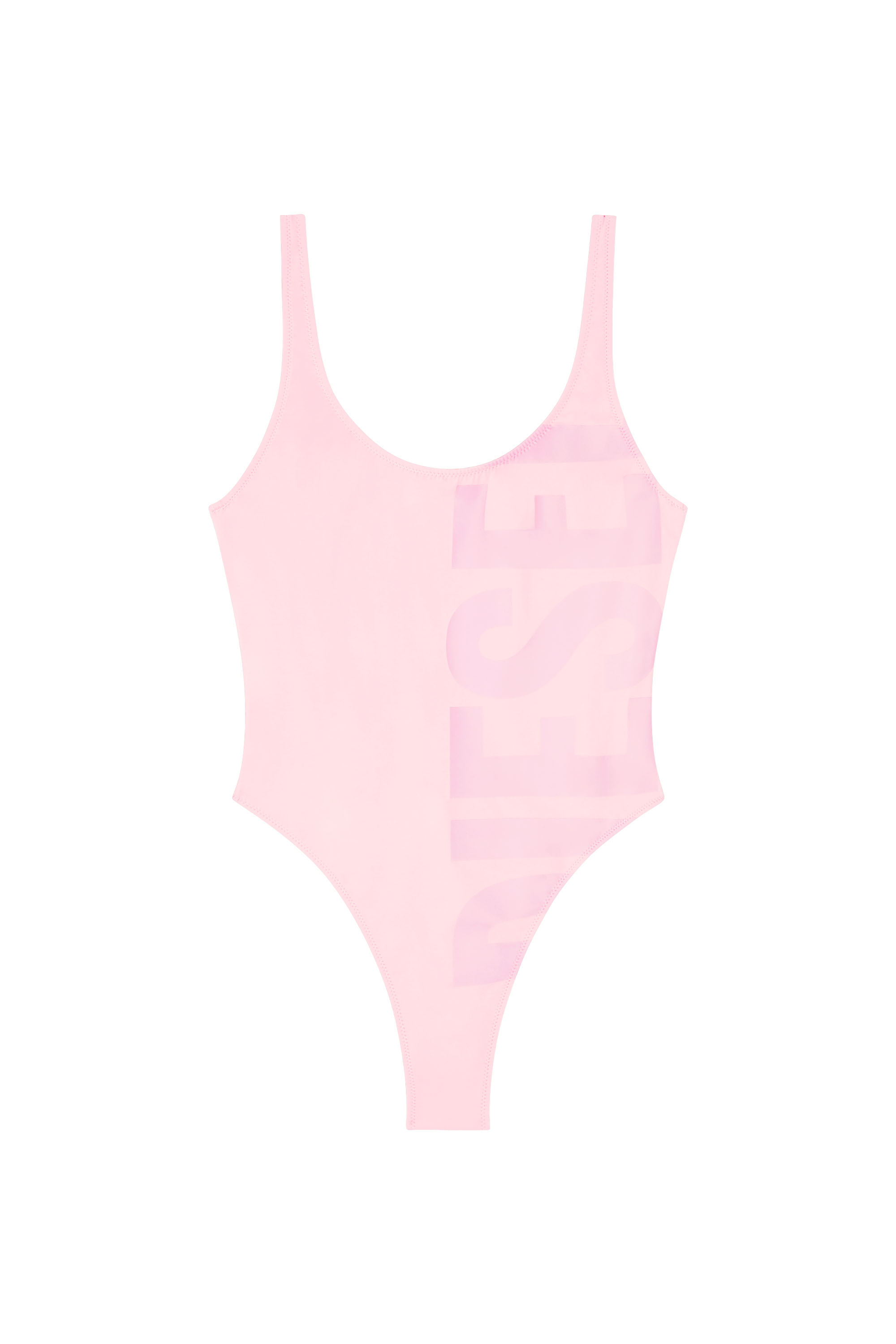 Diesel - BFSW-KYLIA, Damen Badeanzug mit großem Diesel-Print in Rosa - 4