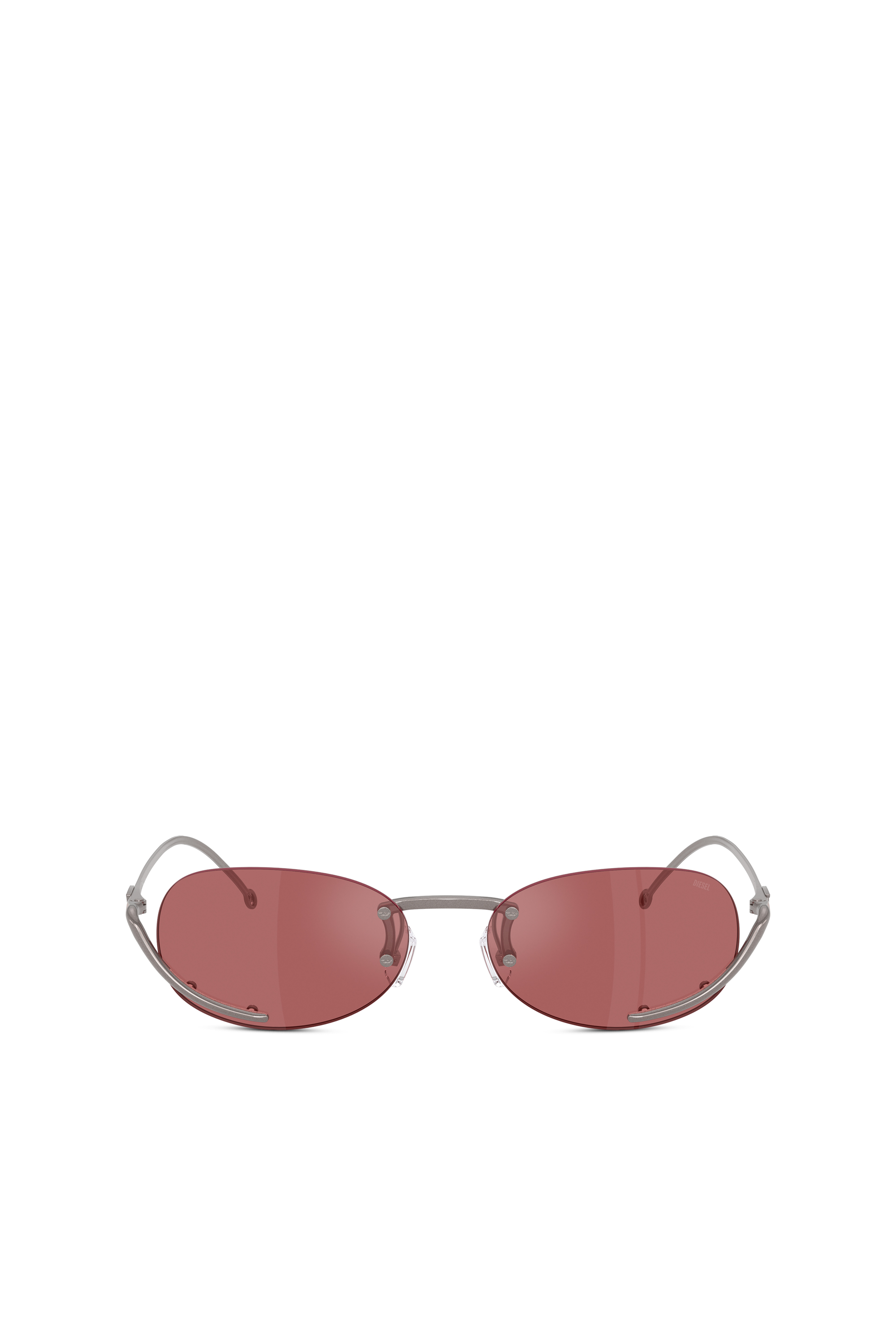 Diesel - 0DL1004, Unisex Ovaler Modell Brille in Rot - 1