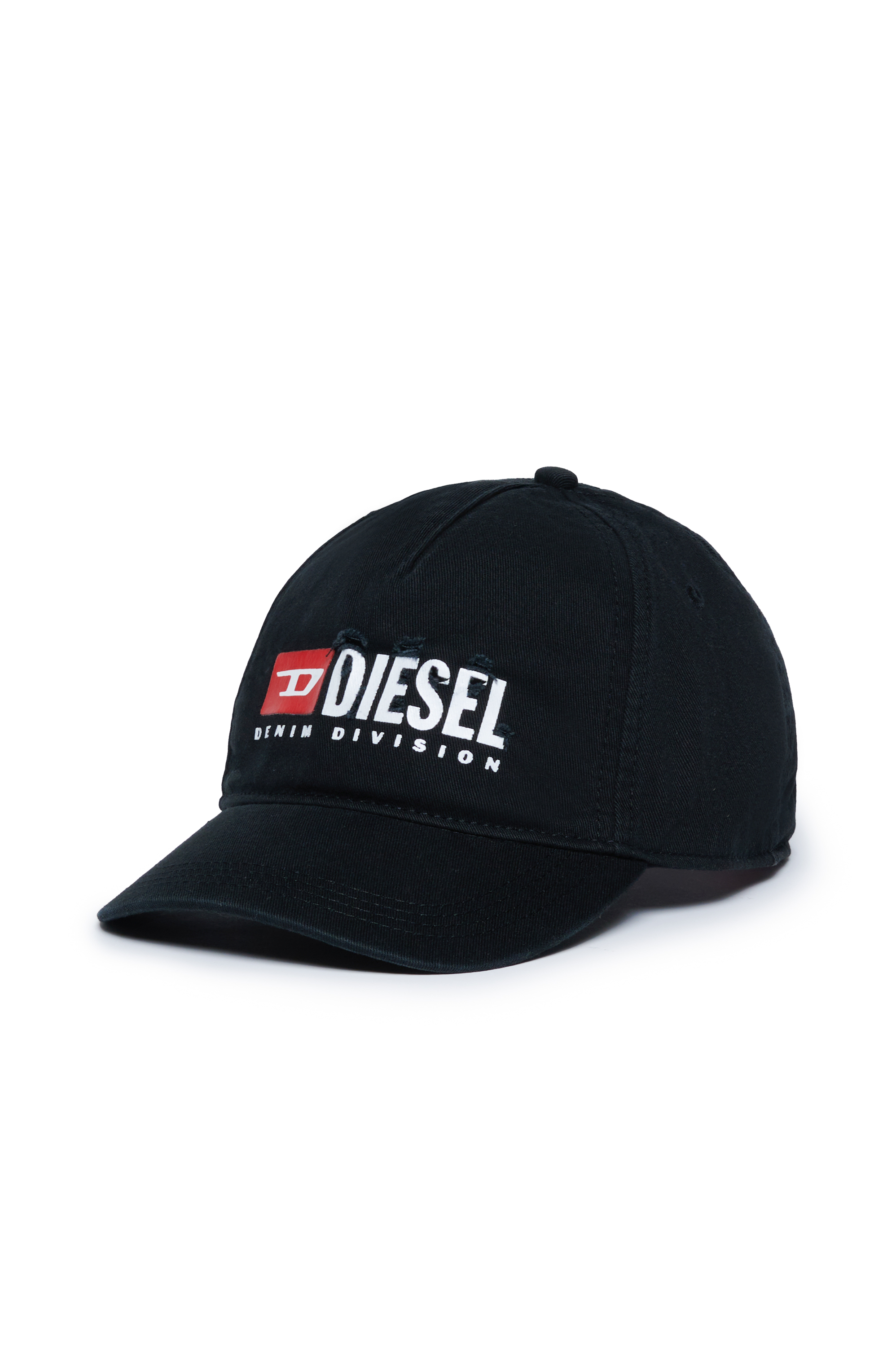 Diesel - FDIVSTROYED, Man Baseball cap with destroyed logo in Black - Image 1
