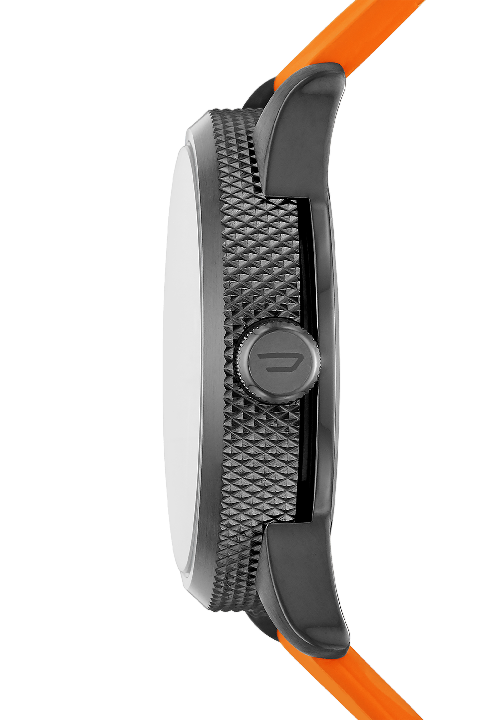 Diesel - DZ1933, Herren Rasp-Armbanduhr mit drei Zeigern und orangefarbenem Armband aus Nylon in Orange - 3