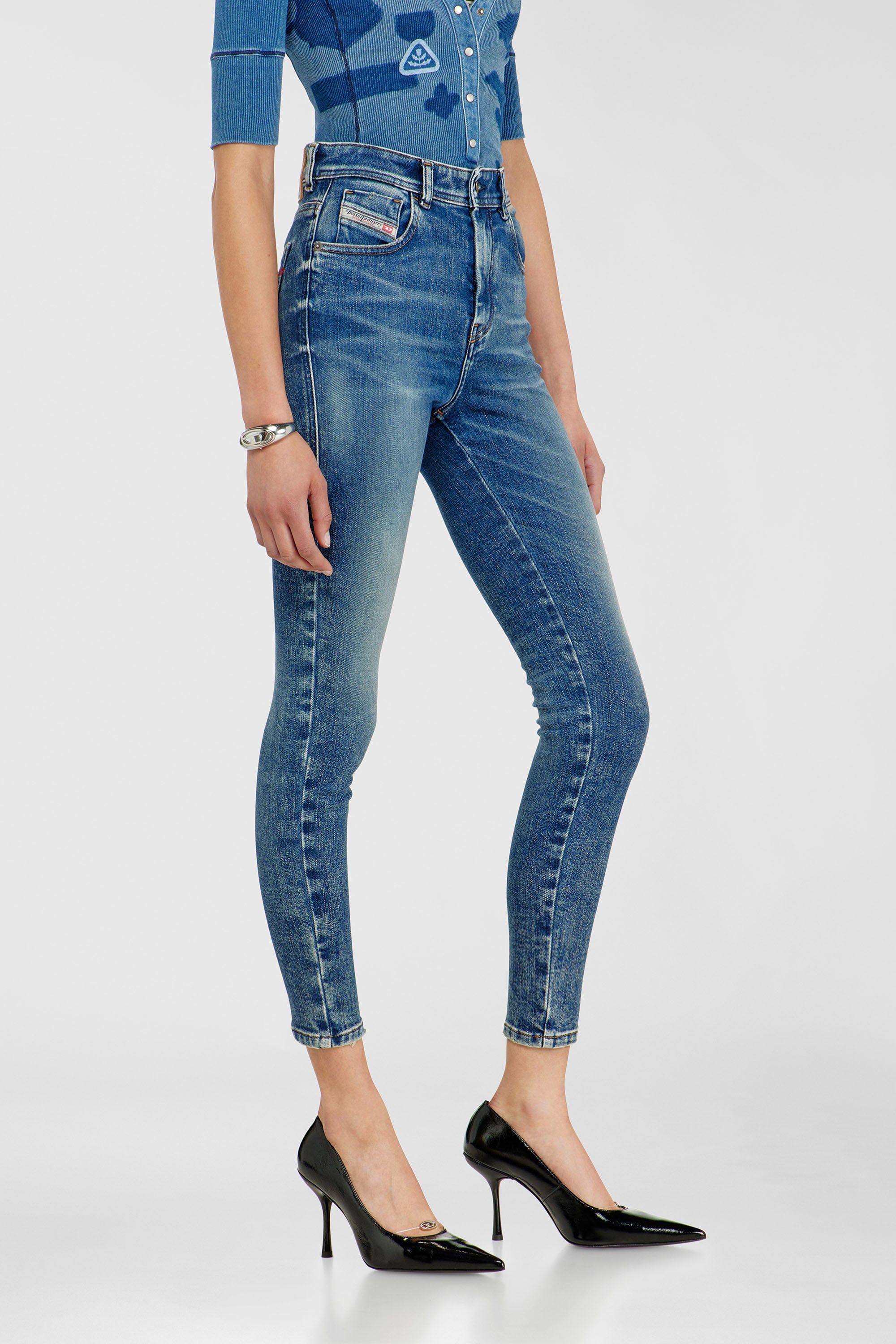 Diesel - Damen Skinny Jeans 1984 Slandy-High 09P72, Mittelblau - 7