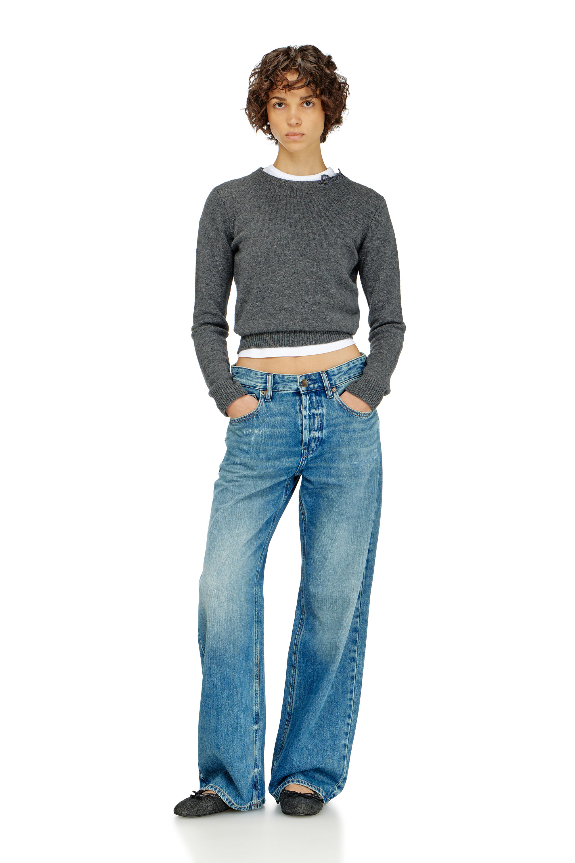 Diesel - Damen Relaxed Jeans 1990 D-Waigee 0TJDI, Mittelblau - 1