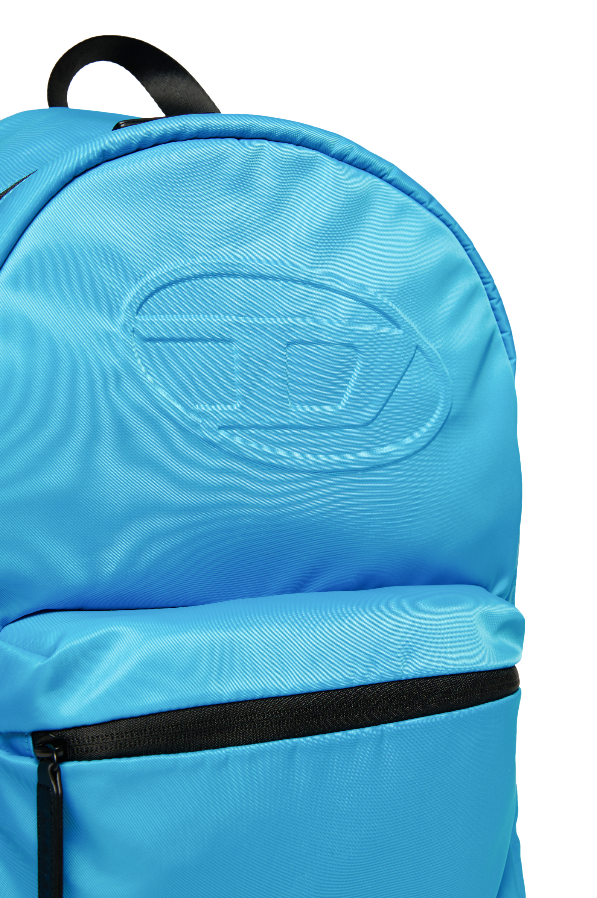 Diesel - WOVAL, Unisex Rucksack aus Nylon mit geprägtem Oval D in Blau - 4