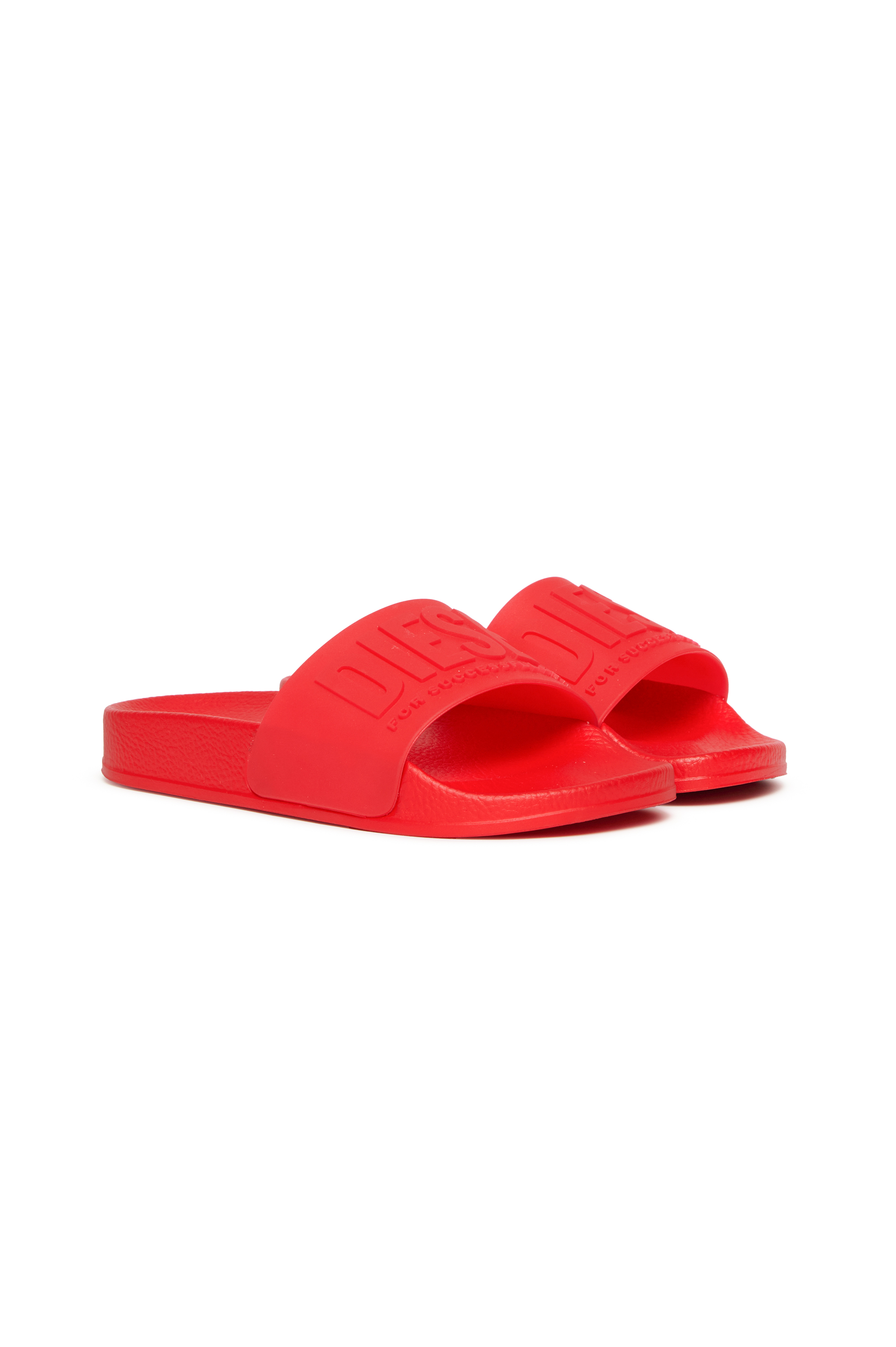 Diesel - SA-MAYEMI CC, Unisex Pool-Slides aus semitransparentem Gummi in Rot - 2