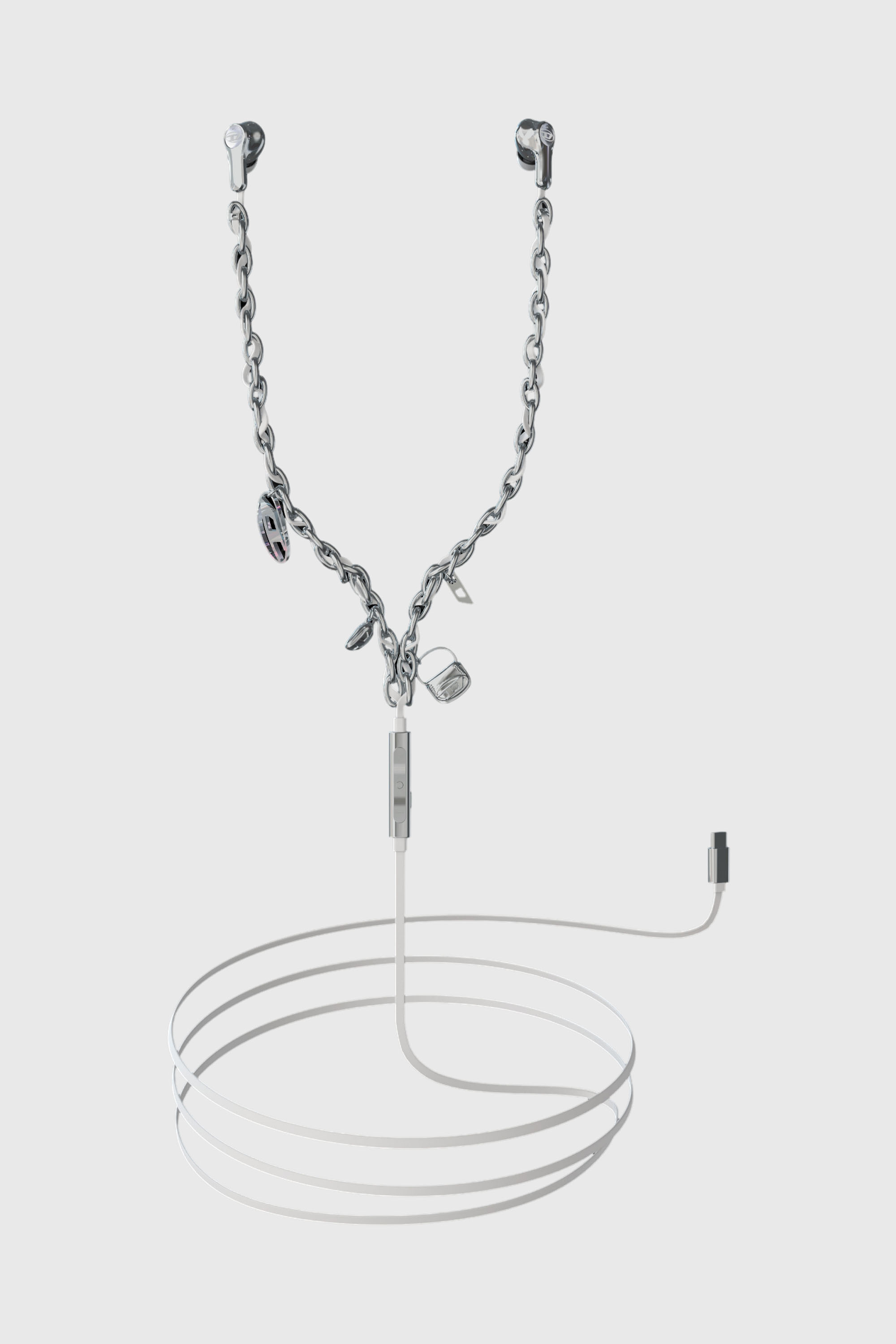 Diesel - 60458  WIRED EARBUDS WIRED EARBUDS, Unisex Wired Earbuds und charms in Silber - 1
