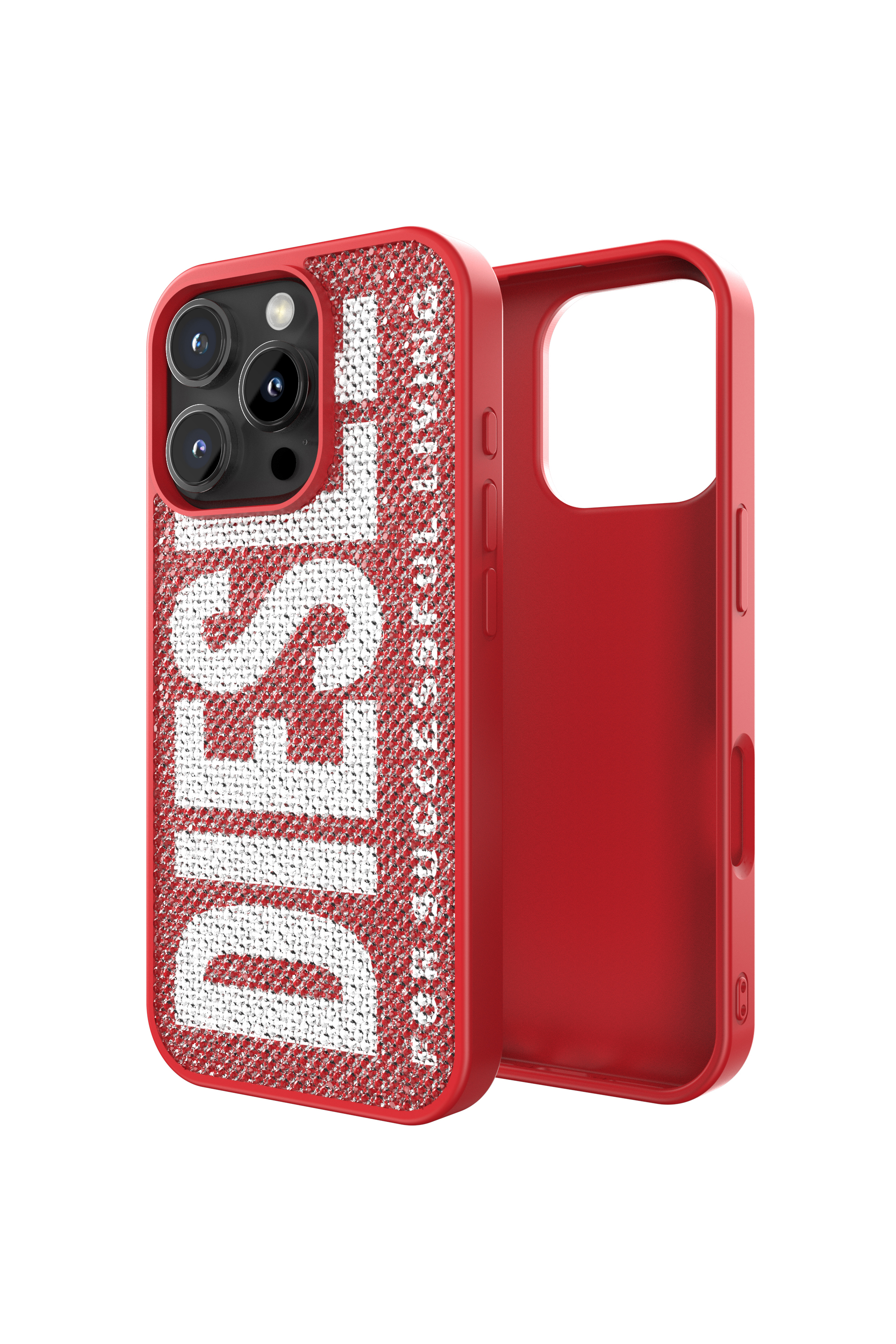 Diesel - 60188 MOULDED CASE, Unisex Swarovski Crystal Case for iP 16 Pro in Rot - 1