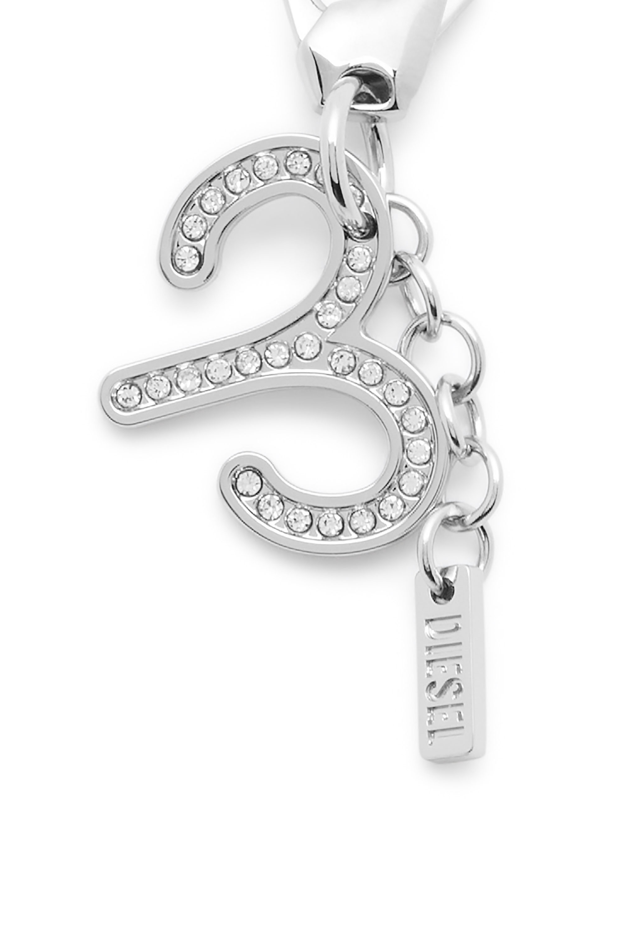 Diesel - CHARM ARIES, Unisex Metall-Anh&auml;nger &bdquo;Aries&ldquo; mit Strasssteinen in Silber - 3