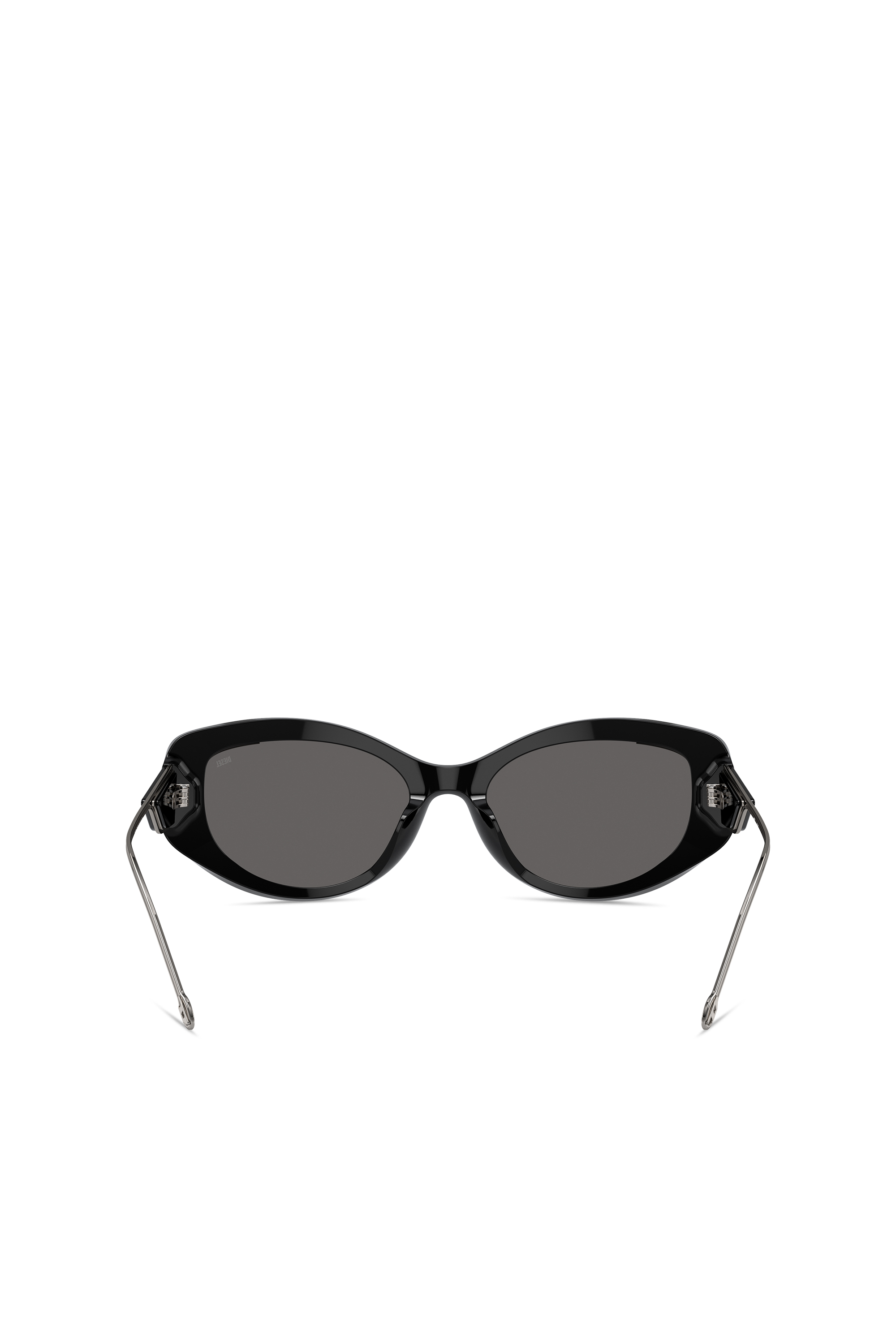 Diesel - 0DL2001 SIZE 54, Unisex Softer Katzenaugen-Style Brille in Schwarz/Flash mirror - 3