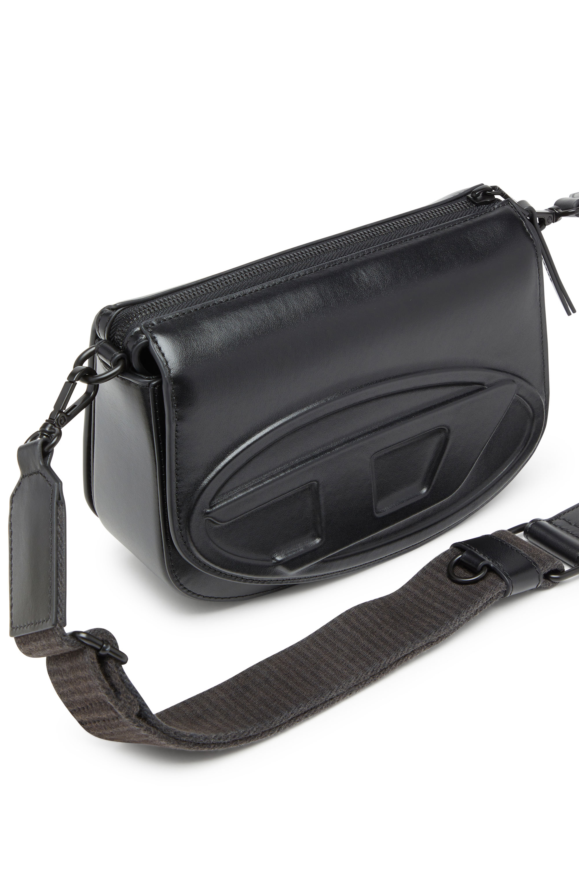 Diesel - 1DR CAMERA BAG, Unisex 1DR-Camera Bag aus hochwertigem Leder in Schwarz - 5