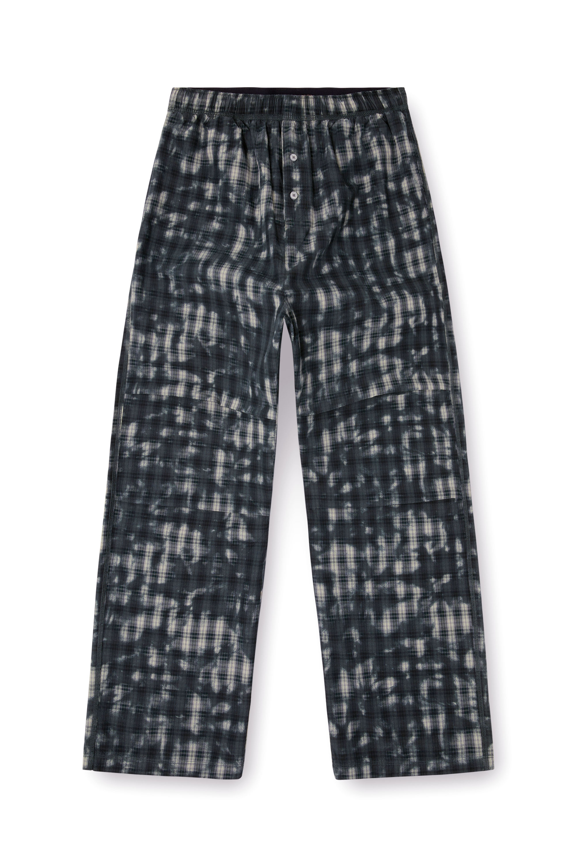 Diesel - VINCE-UTLT, Unisex Pyjamahose mit Karo-Print in Dunkelgrün - 3