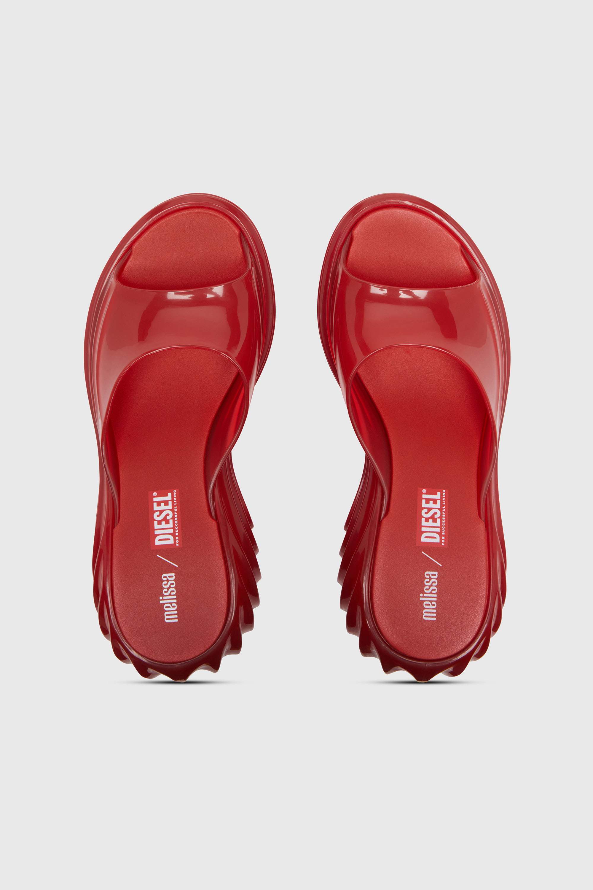 Diesel - MELISSA QUANTUM PLATFORM, Damen Plateau-Pantolette aus Melflex&reg; in Rot - 4
