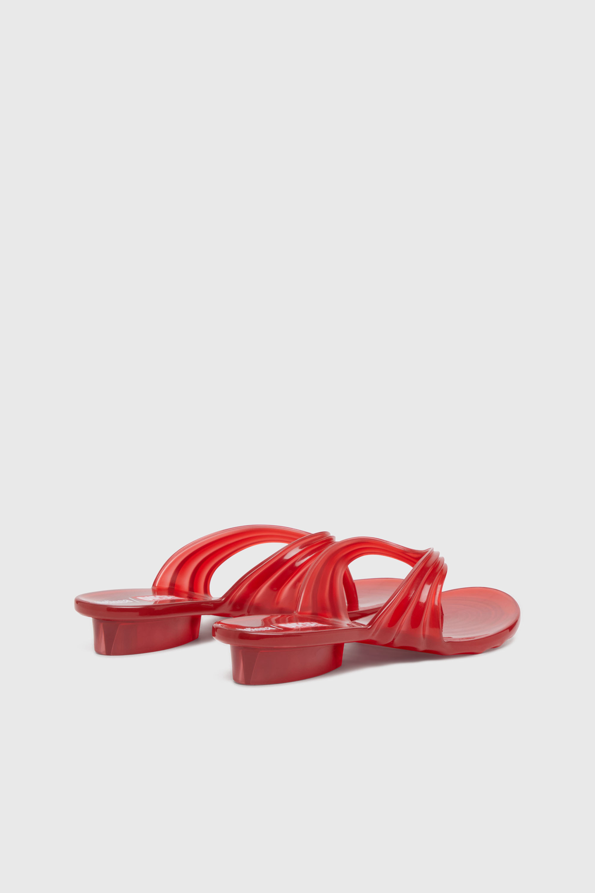 Diesel - MELISSA QUANTUM THONG, Damen K&uuml;nstlerisch gestaltete Flip-Flops aus Melflex&reg; in Rot - 3