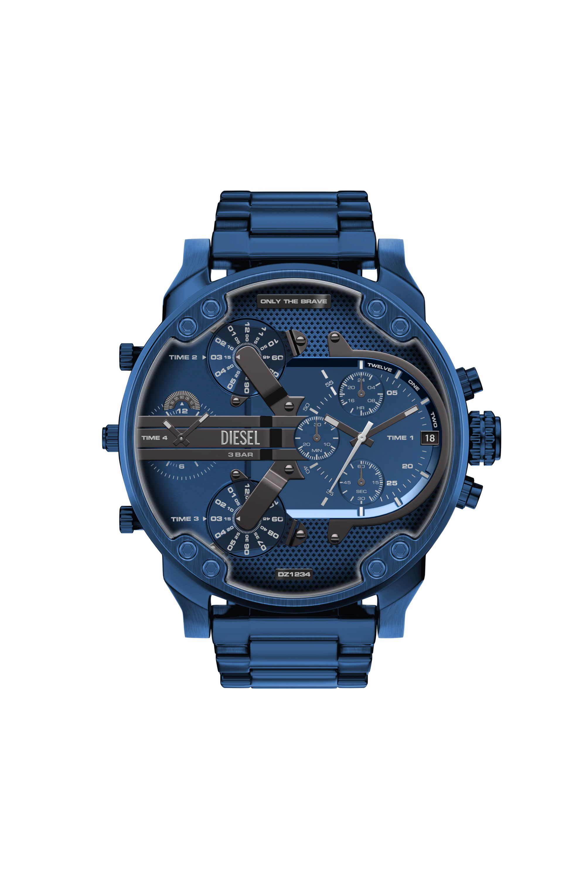 Diesel - DZ7496 WATCH, Herren Mr. Daddy 2.0 Uhr aus blauem Edelstahl in Blau - 1