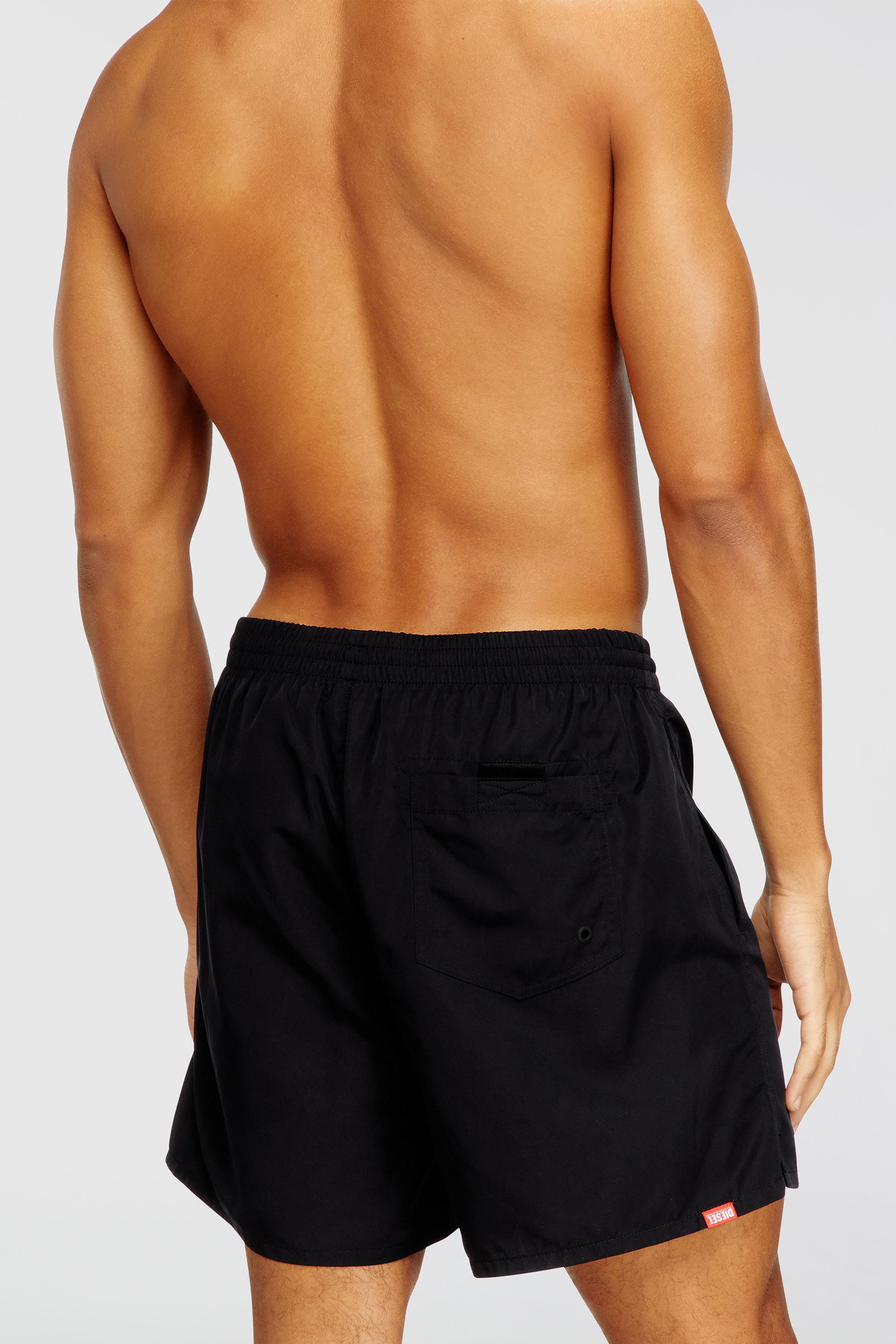 Diesel - SOCCER-41-D-CORE, Herren Badeshorts mit &uuml;bergro&szlig;em Logoprint in Schwarz - 3