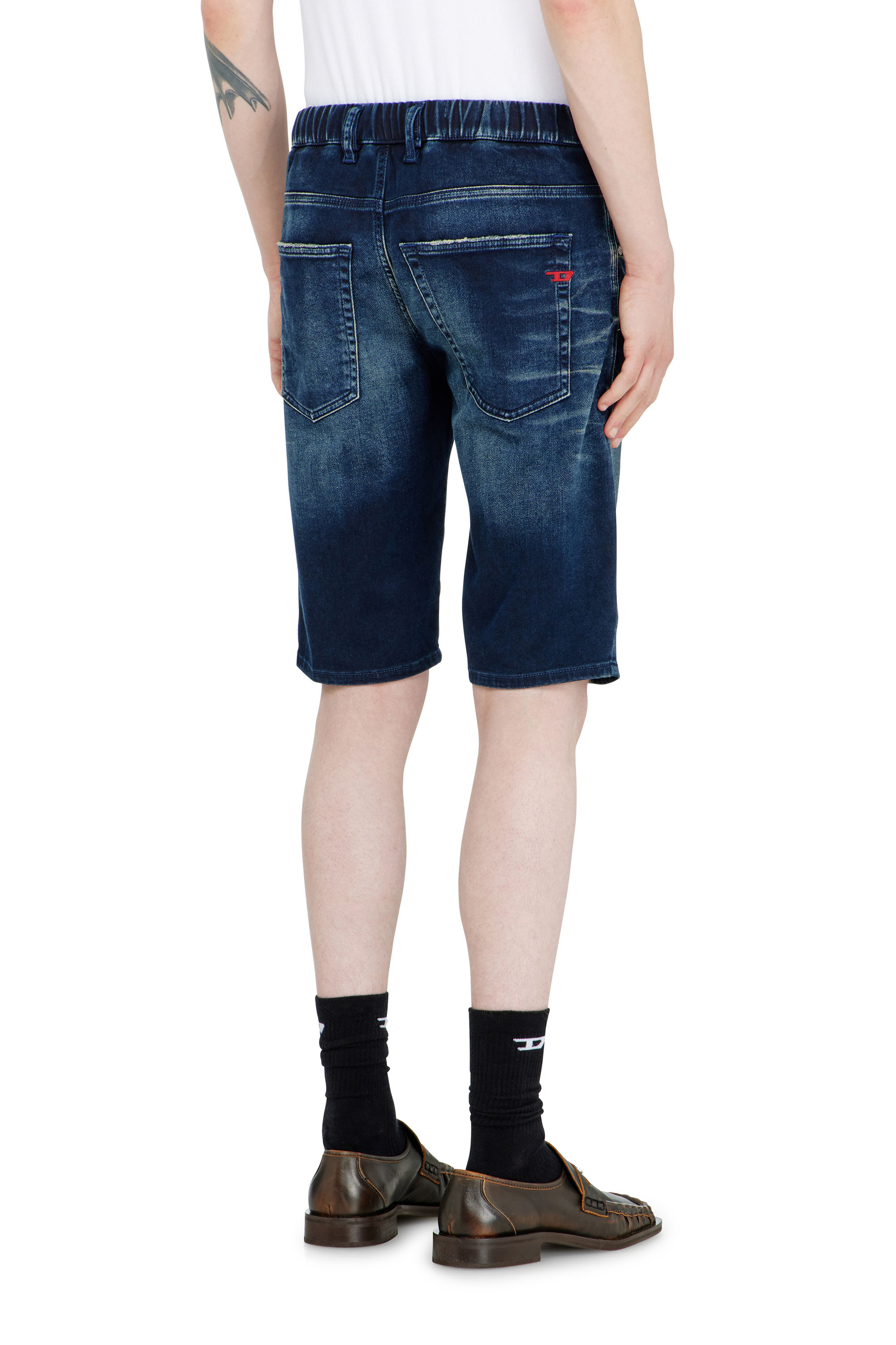 Diesel - 2033 D-KROOLEY-SHORT-BW JOGG, Herren Chino shorts aus shaded JoggJeans in Dunkelblau - 3