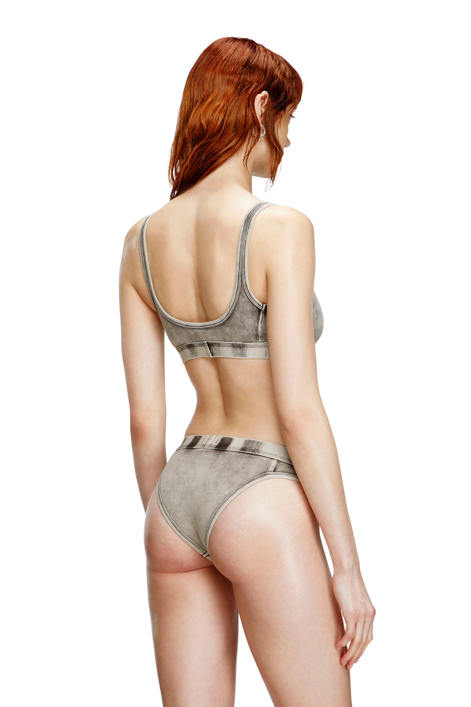 Diesel - KASSIE-DNM, Damen Bralette aus Jersey in Denim-Optik in Grau - 4