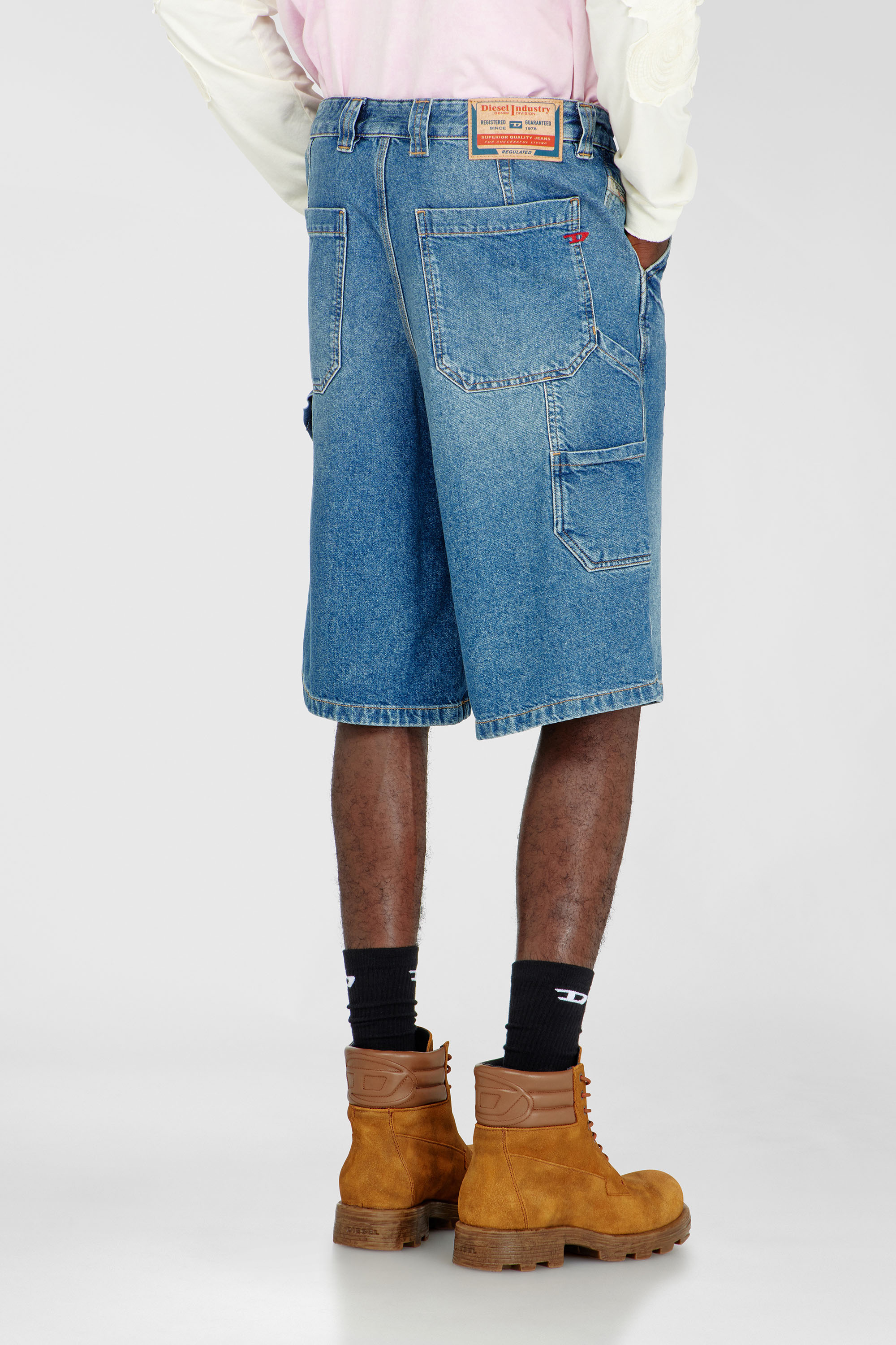 Diesel - D-LIVERY-W-SHORT, Herren Utility-Jeansshorts im Utility-Stil in Blau - 4