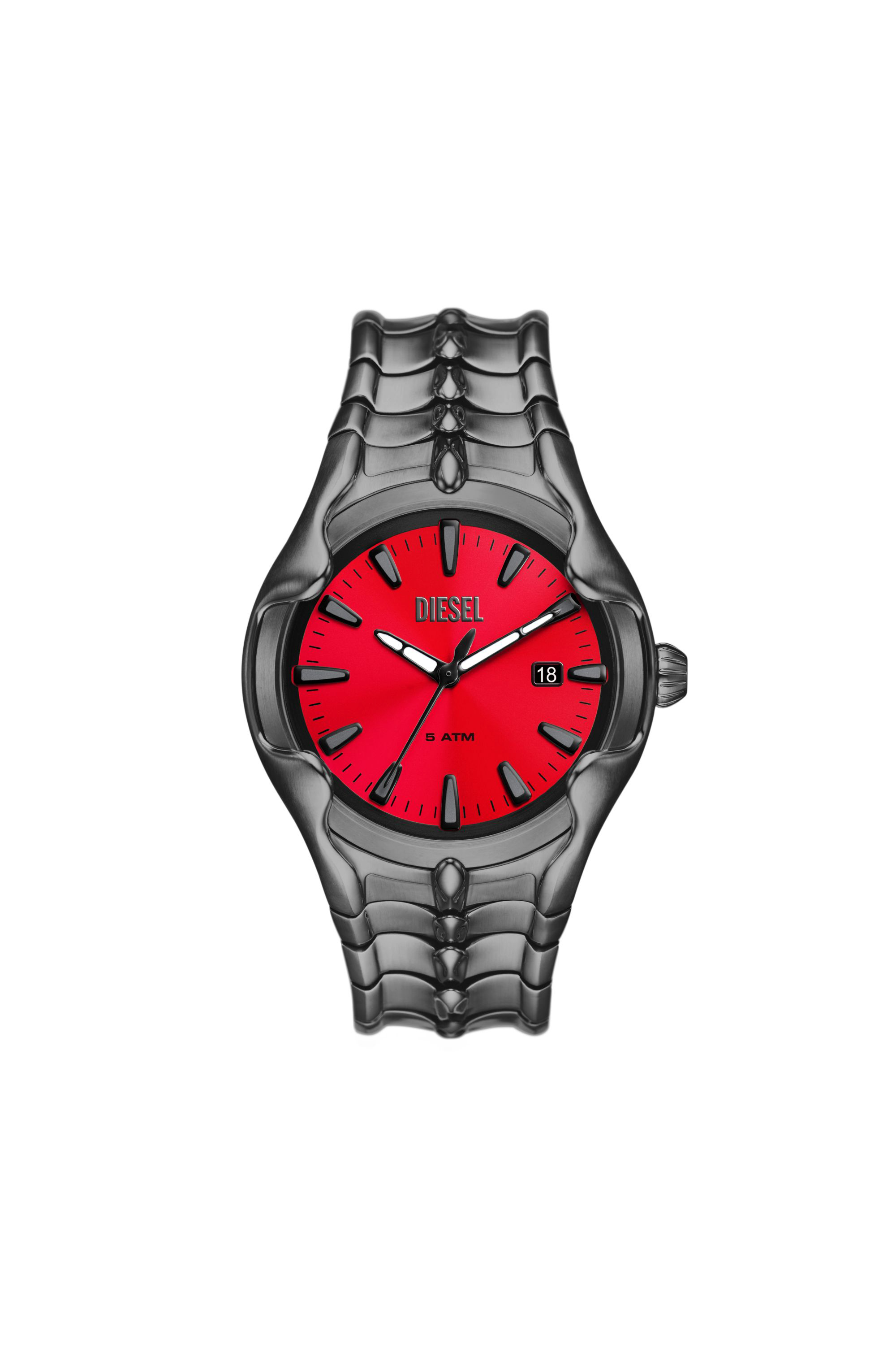 Diesel - DZ2199, Man Vert three-hand date gunmetal stainless steel watch in Grey - Image 1