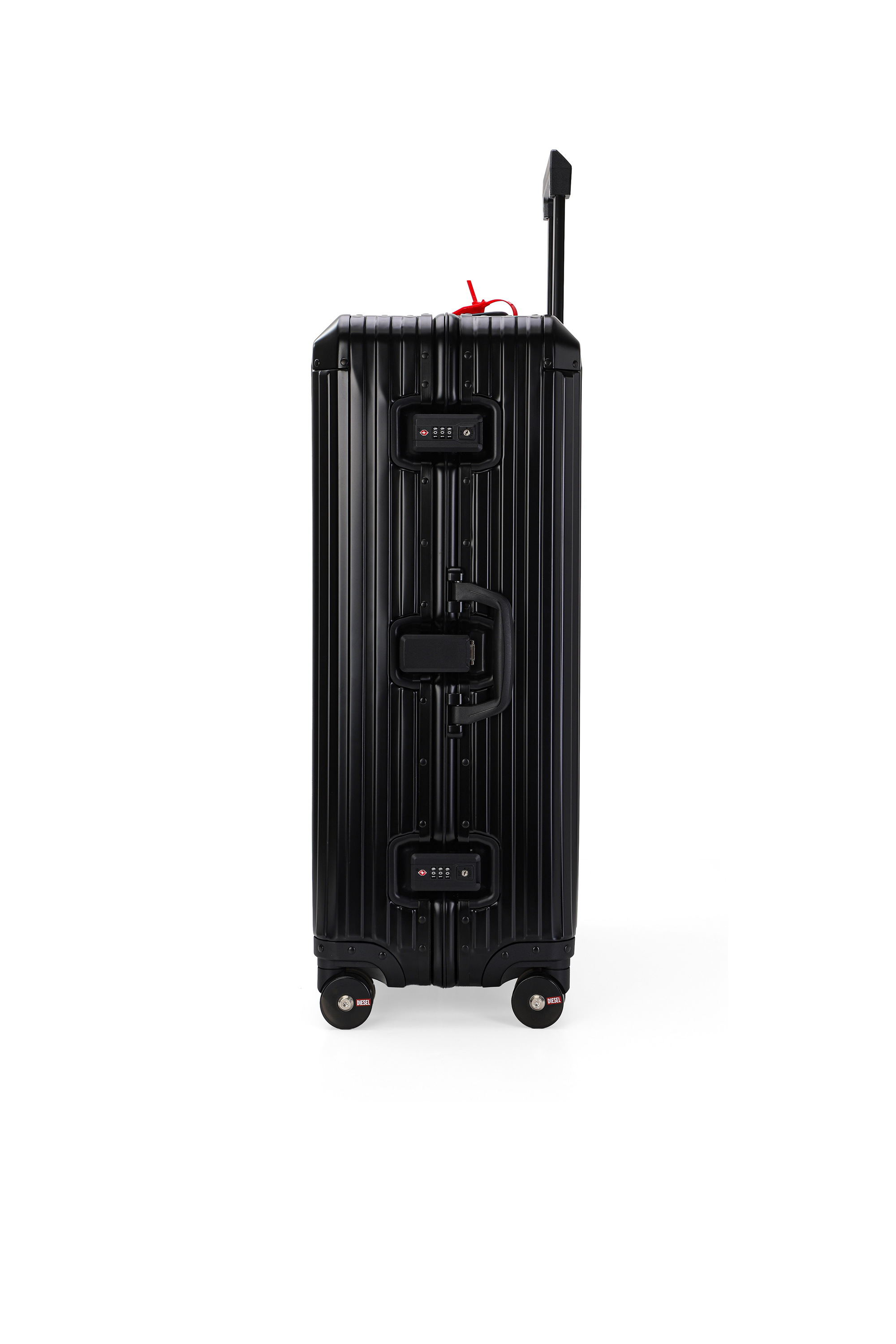 Diesel - DIESEL ALUMINUM TROLLEY- DSL002, Unisex Koffer aus Aluminium Gr&ouml;&szlig;e L in Schwarz - 4