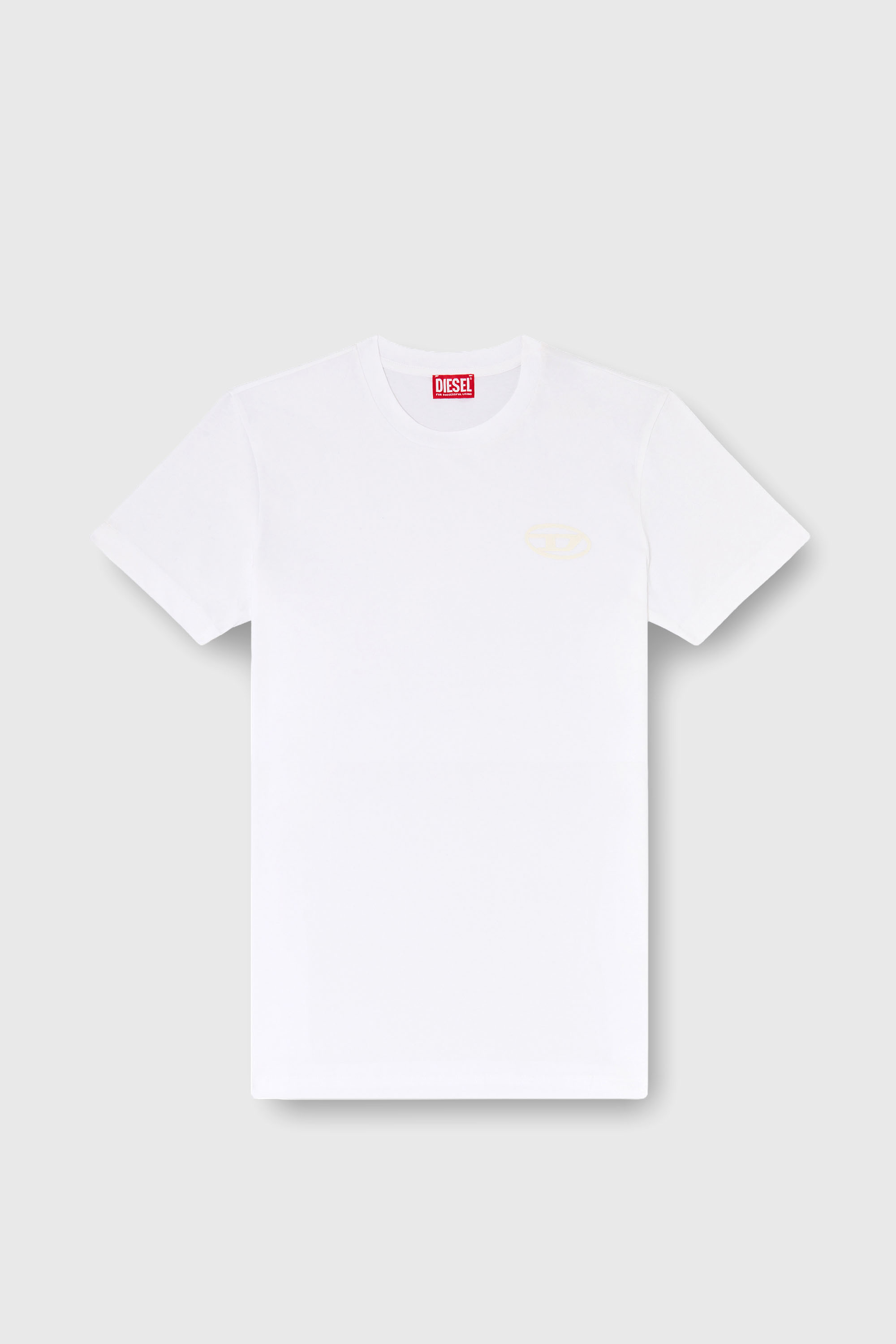 Diesel - T-DIEGO-T92, Herren T-Shirt aus Baumwolle mit Oval D Logo in Wei&szlig; - 2