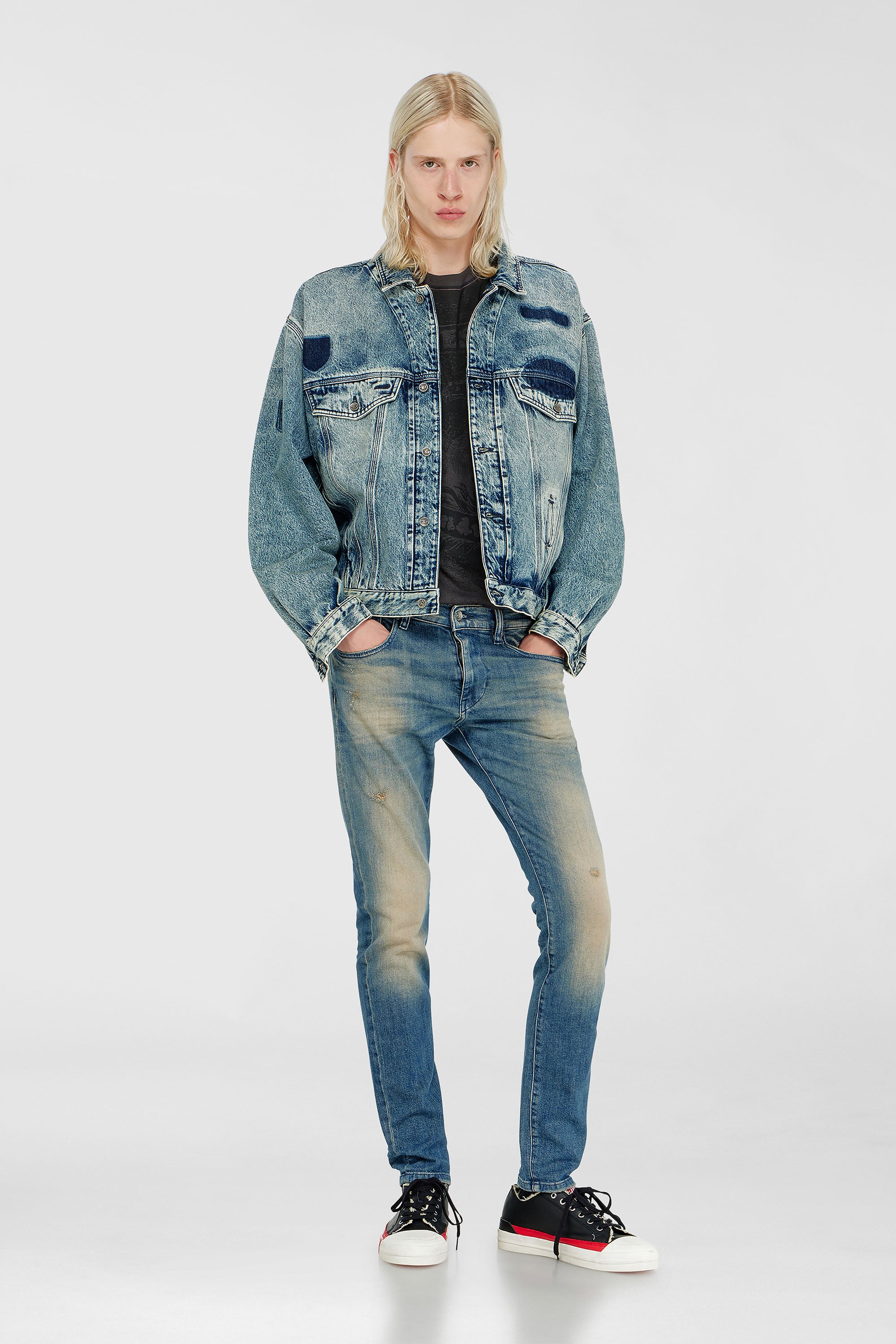 Diesel - Herren Slim Jeans 2019 D-Strukt 0KBBW, Mittelblau - 1