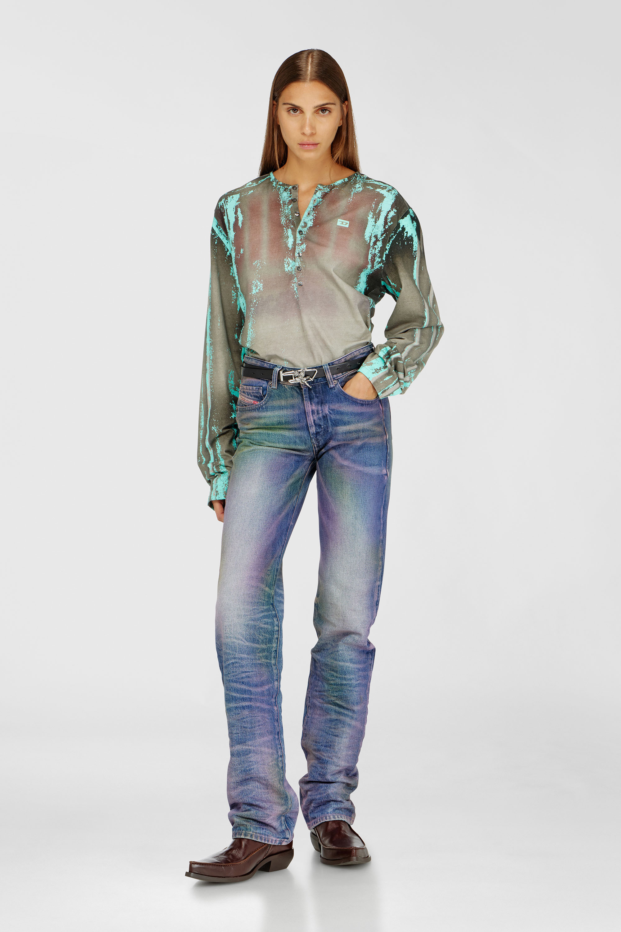 Diesel - Damen Regular Jeans D-Lie 007FW, Bunt/Blau - 2