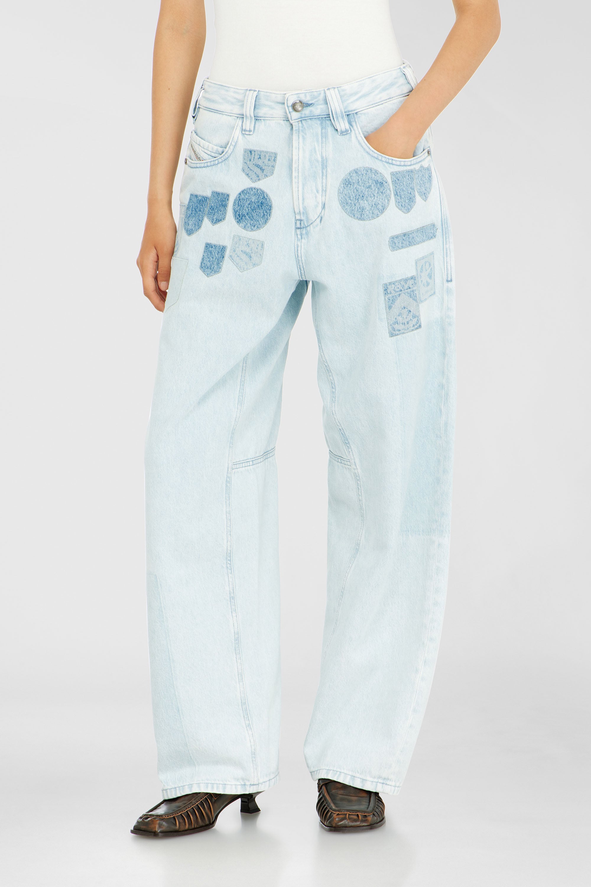 Diesel - Unisex Relaxed Jeans 1997 D-Enim-M 0IFBQ, Hellblau - 2