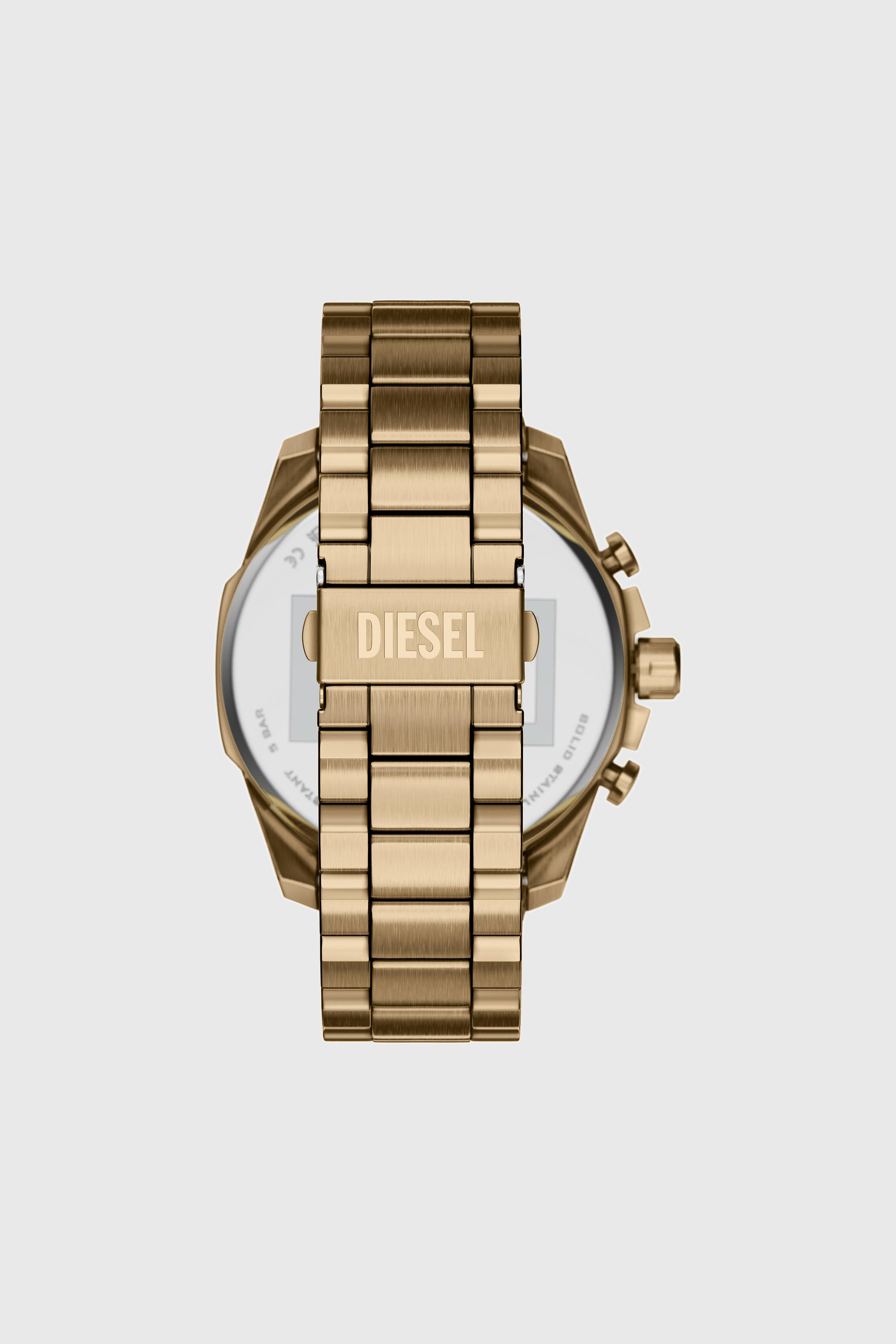 Diesel - DZ4736 WATCH, Herren Mega Chief Slim Uhr aus Edelstahl in Altgoldoptik in Gold - 3