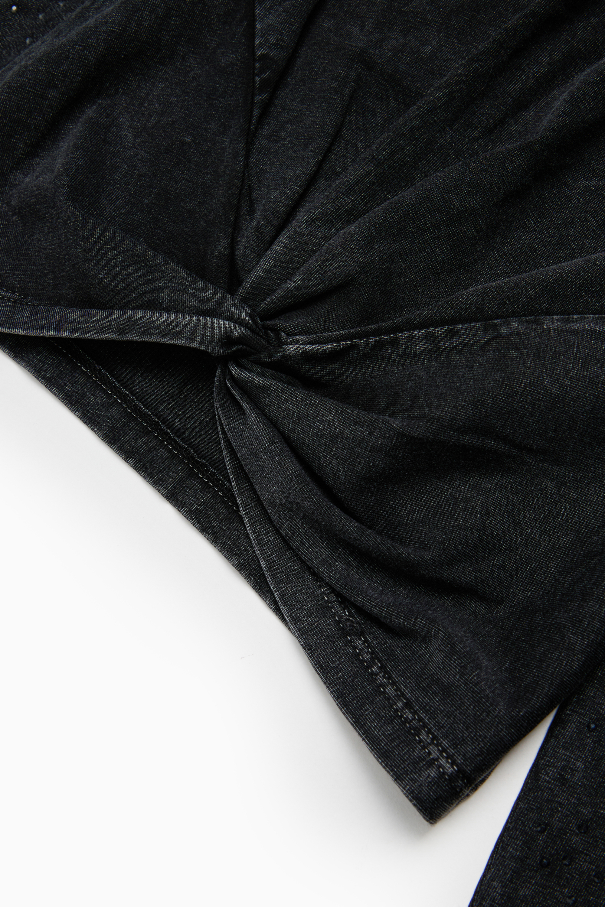 Diesel - TKNOT, Damen Oberteil mit gedrehtem Saum und Strasssteinen in Schwarz - 4